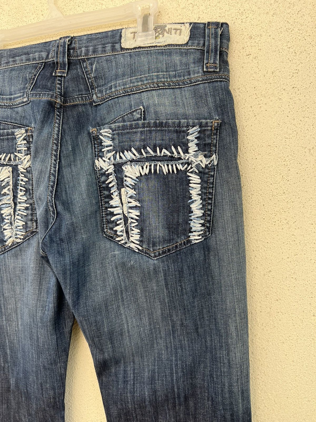 Jimmy Taverniti Vintage Taverniti So Jeans James 19 Fade Blue Denim Flare Size US 36 / EU 52 - 17 Thumbnail