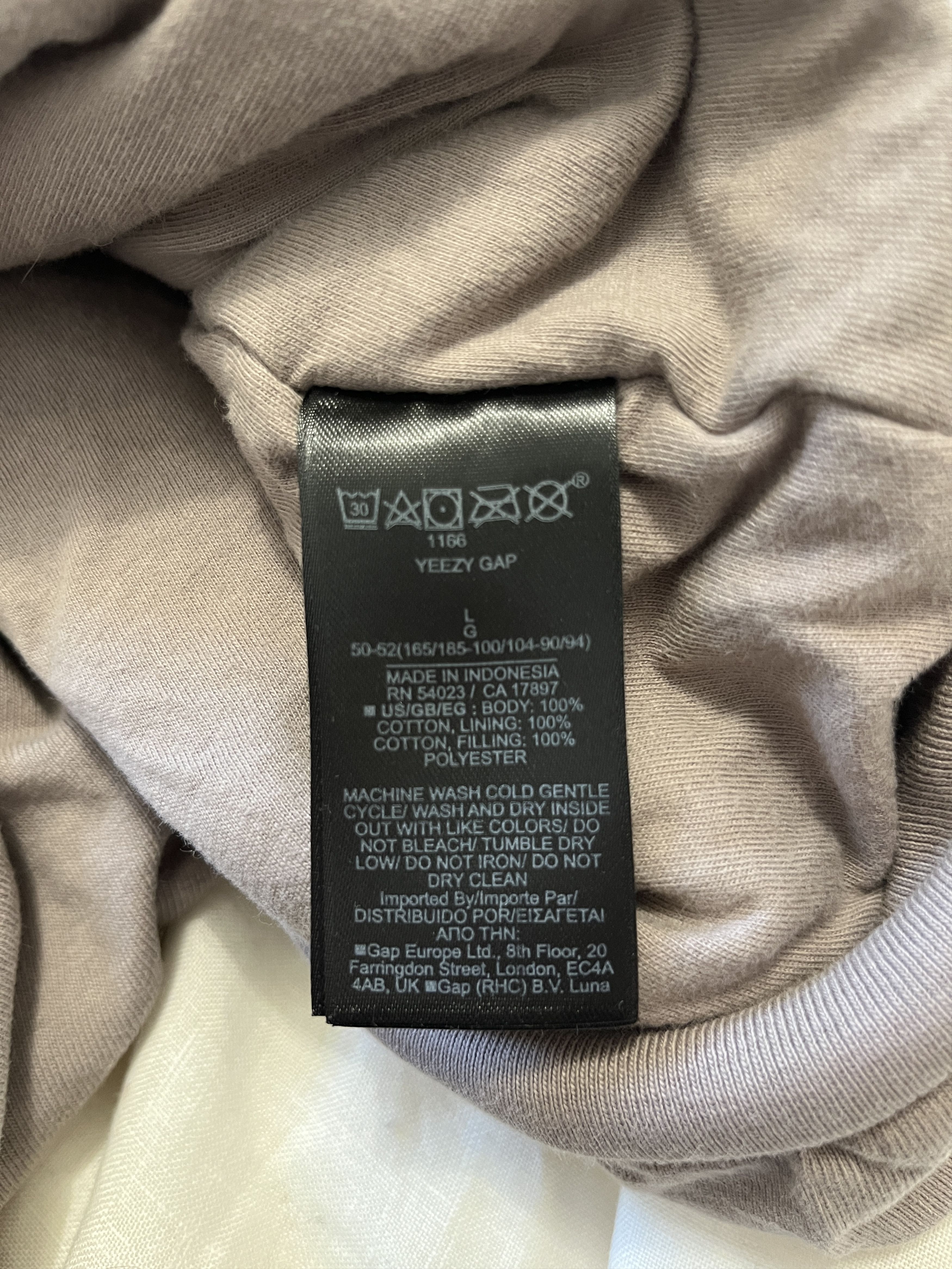 Balenciaga × Gap × Yeezy Beige Padded Hoodie Size US L / EU 52-54 / 3 - 4 Thumbnail
