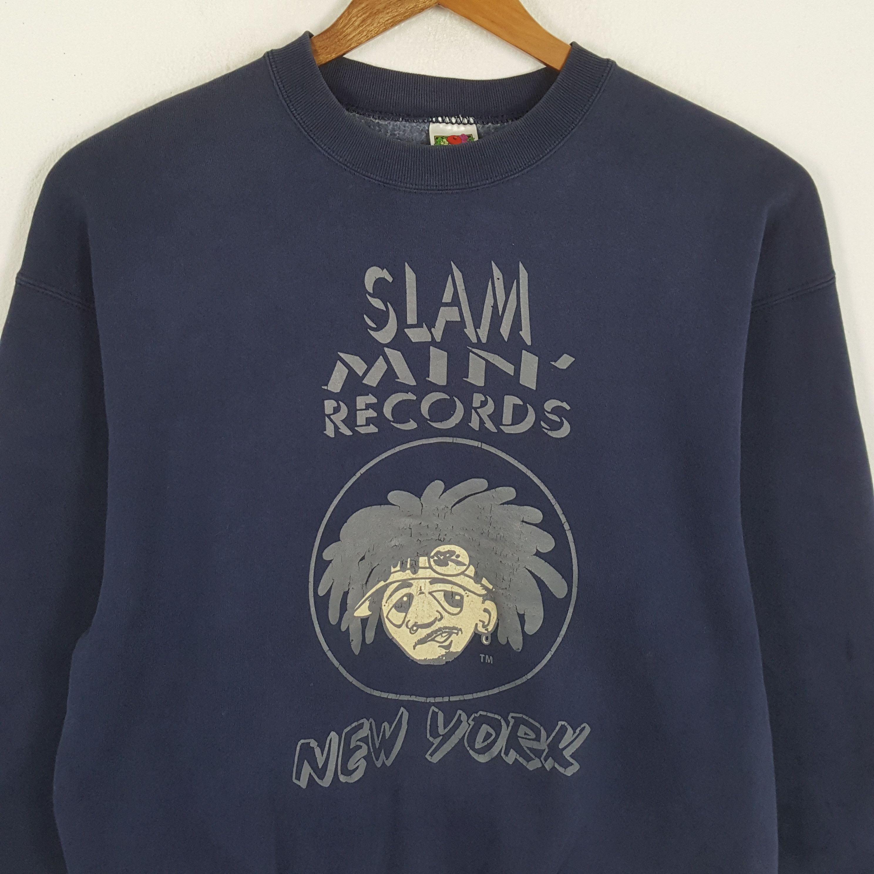 Band Tees × Chance The Rapper × Vintage Vintage SLAM-MIN RECORD NY Hip Hop Rapper Sweatshirst Size US XL / EU 56 / 4 - 2 Thumbnail