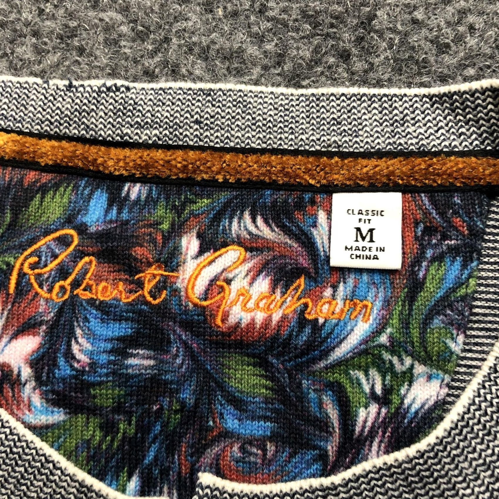 Robert Graham Robert Graham Sweater Mens M Gray Henley Knit Lightweight Pullover Casual Size US M / EU 48-50 / 2 - 2 Thumbnail