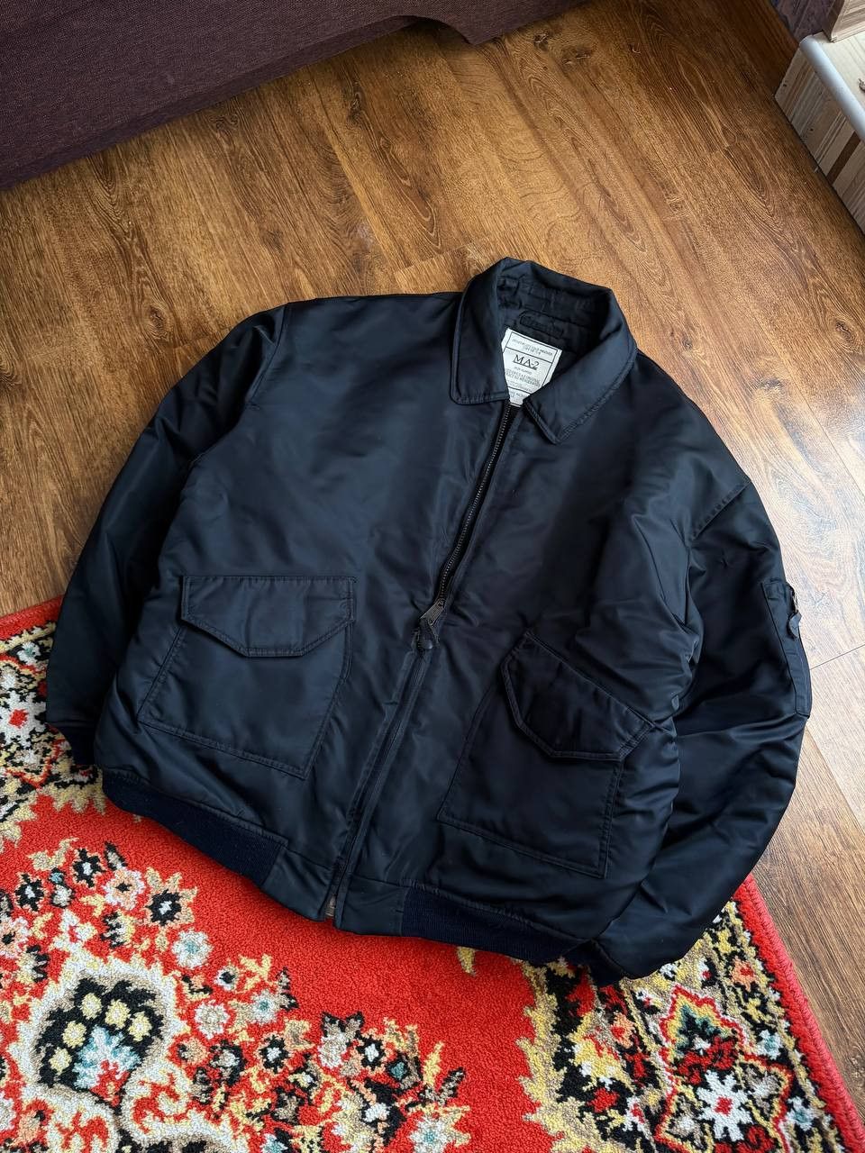 Japanese Brand Vintage MA-2 Retro Reversilbe Flyght Bomber Jacket Y2K Size US L / EU 52-54 / 3 - 3 Thumbnail