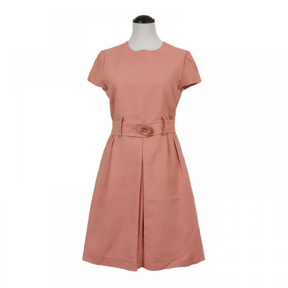 RED Valentino Red Valentino Solid Pink Round Neck Dress Size M / US 6-8 / IT 42-44 - 1 Thumbnail