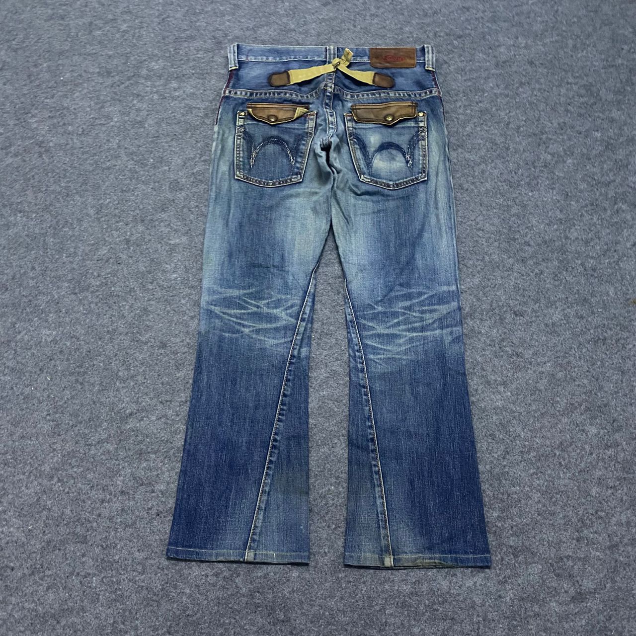 Edwin 💥Flare💥 Edwin Blue Trip Backle Back Distressed Denim Size US 34 / EU 50 - 2 Thumbnail