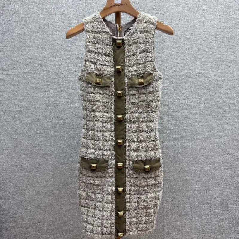 Balmain Balmain Women's Color-Blocked Dress 0089 Size S / US 4 / IT 40 - 1 Thumbnail