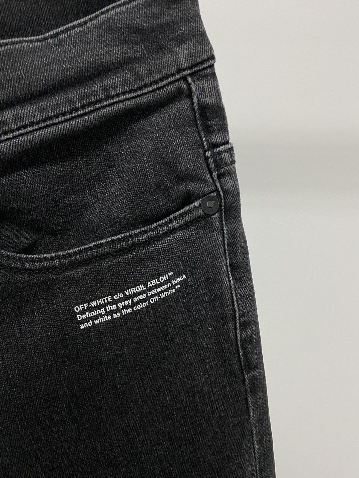 Off-White × Vintage Off White Selvedge Vintage jeans Fire Line Do Not Cross Size US 31 - 6 Thumbnail