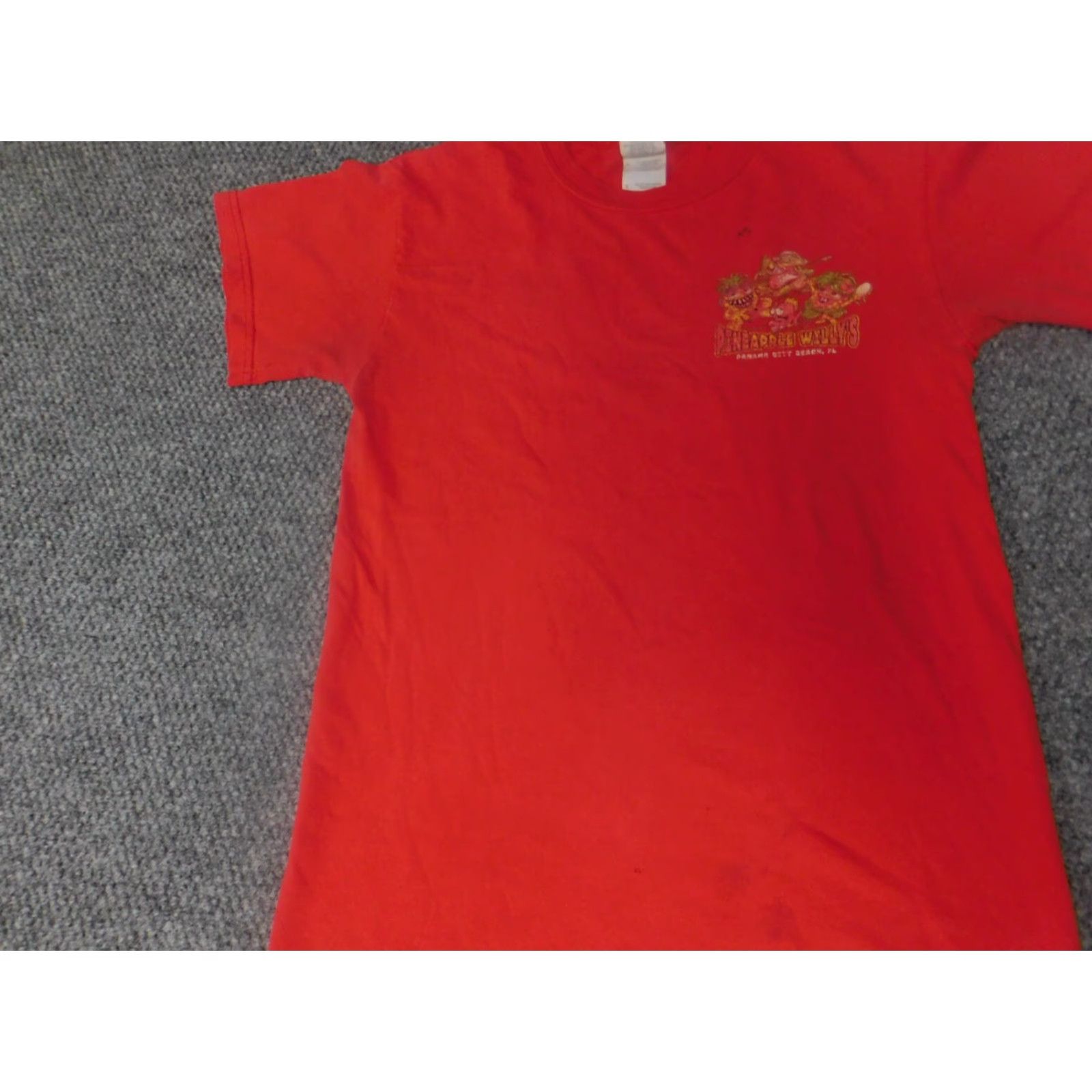 Gildan Pineapple Willie Mens Shirt Small red Gildan T-Shirt City Panama City Florida Crew Neck Short Sleeve Cotton Spandex Logo Vintage No Size US S / EU 44-46 / 1 - 3 Thumbnail