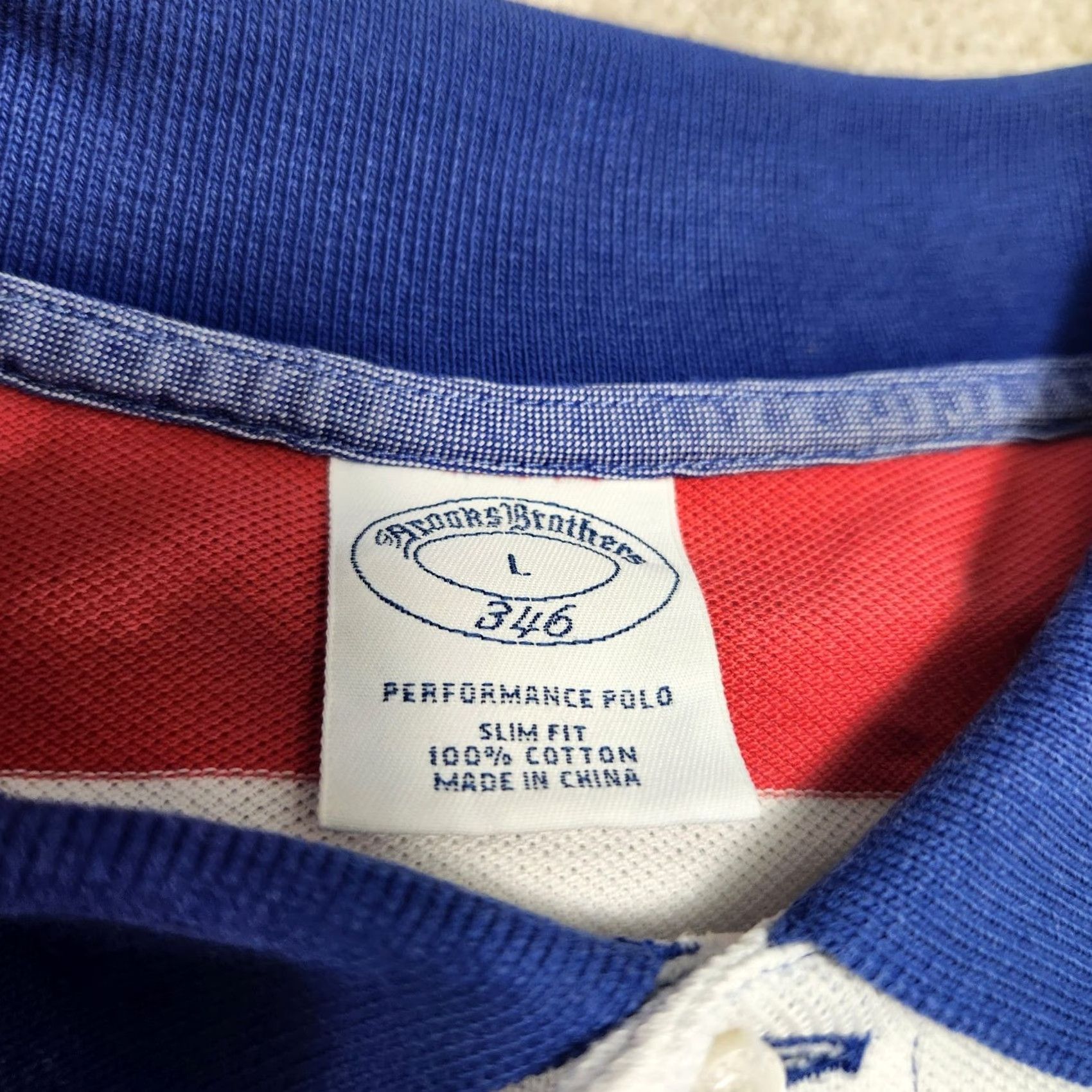 Brooks Brothers Brooks Brothers Polo Shirt Men Large Slim Fit Performance Cotton Striped Luxury Shirt Size US L / EU 52-54 / 3 - 5 Thumbnail