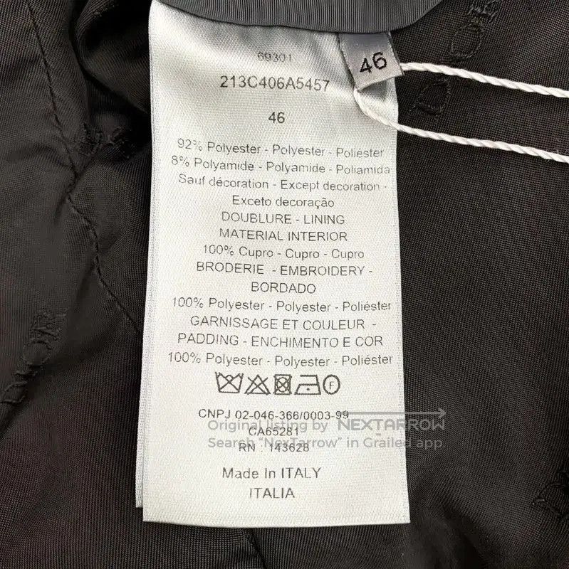 Dior Dior Atelier Men's Gray Outerwear Jacket . Size US S / EU 44-46 / 1 - 8 Thumbnail
