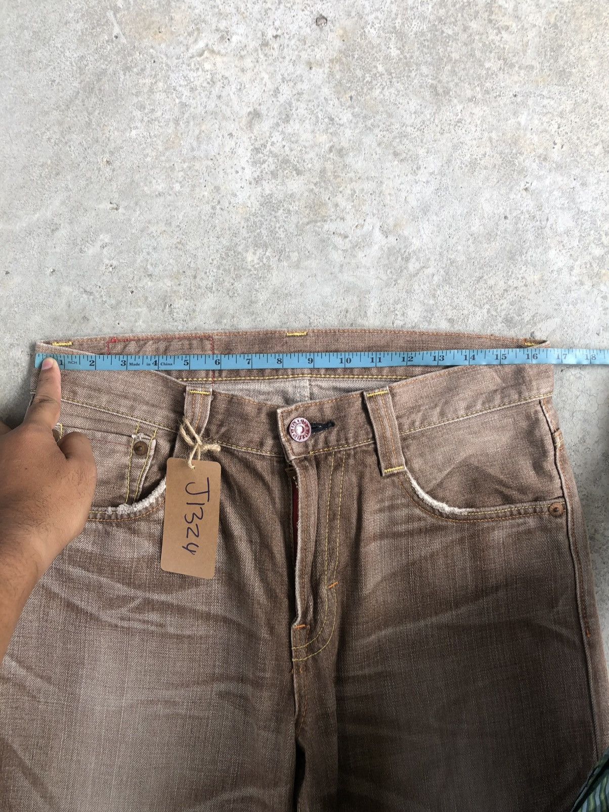 If Six Was Nine Japanese Edwin 503 Flared Jeans Distressed Size US 33 - 21 Thumbnail