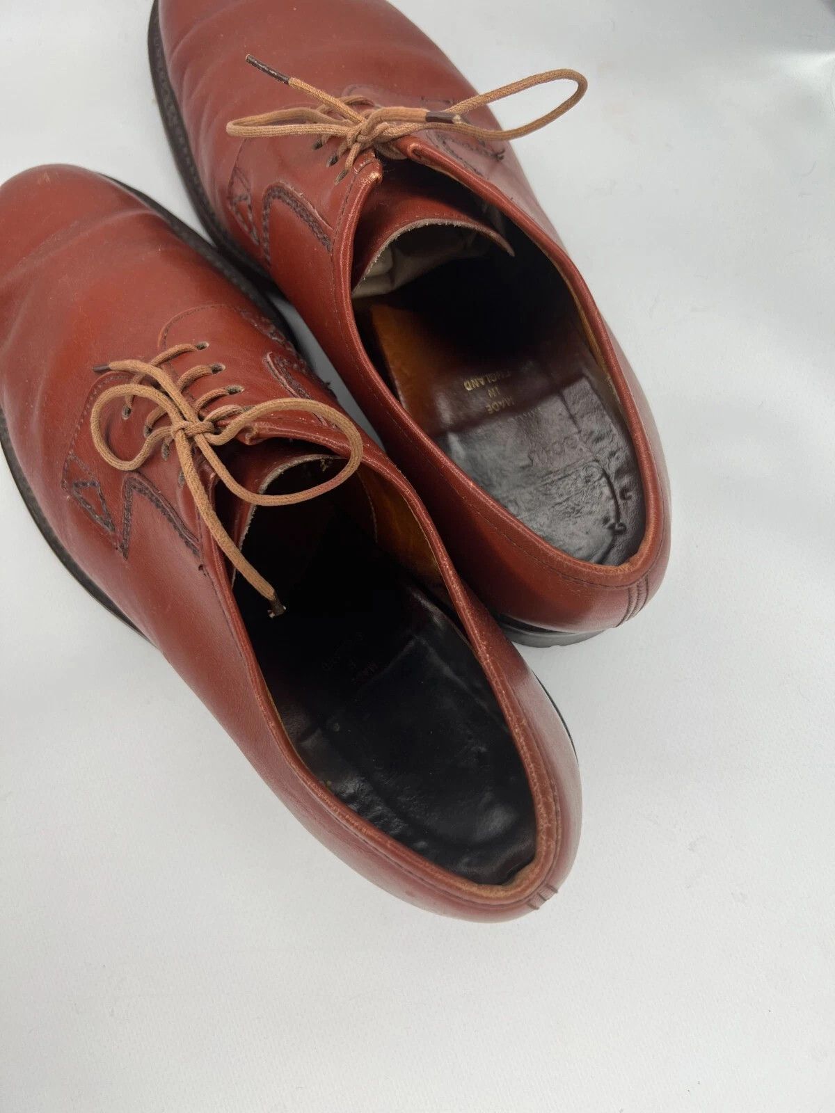 Grenson Grenson Footmaster Men's Leather Brown Red Shoes Size US 9.5 / EU 42-43 - 5 Thumbnail