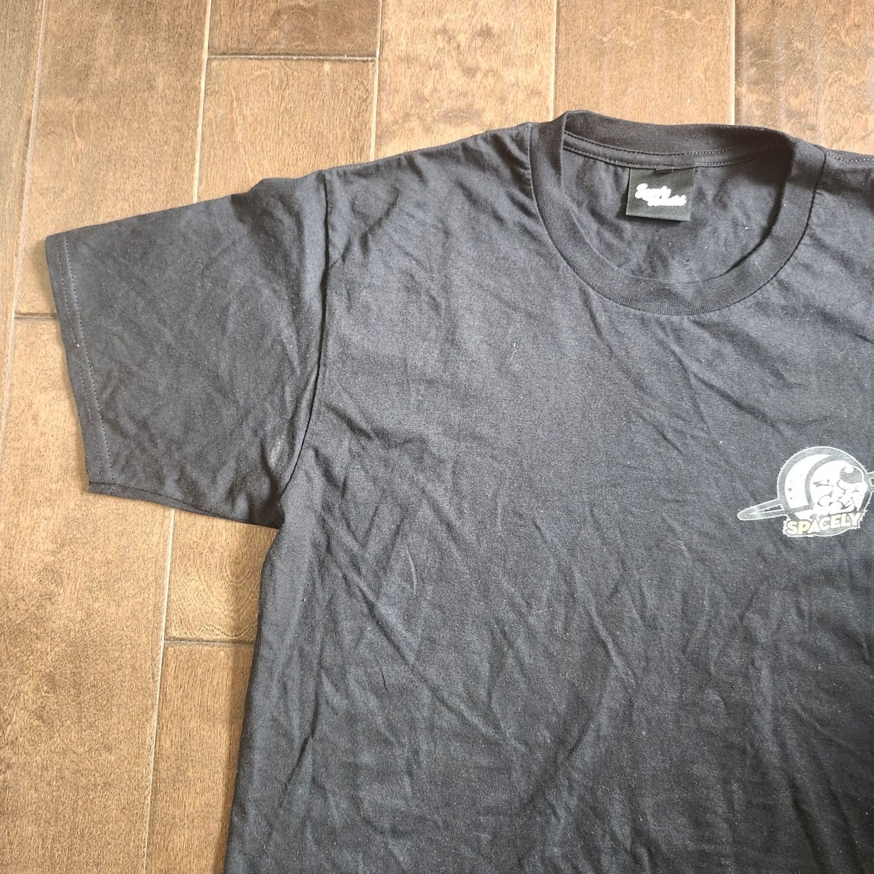 Vintage Spacely Unlimited T-shirt Black Space Short Sleeve L Mens Stains Cleaning Needed Regular Cotton Shirt Size US L / EU 52-54 / 3 - 3 Thumbnail