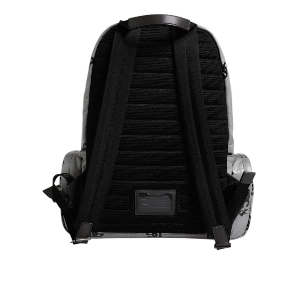 Dolce & Gabbana Dolce & Gabbana Polyester Gray Black DG Logo Plaque Backpack Size ONE SIZE - 5 Thumbnail