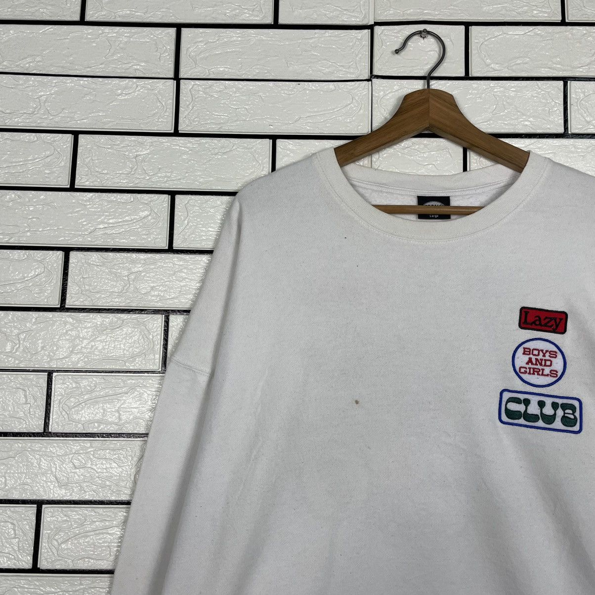 Japanese Brand Freak's Store Lazy Club Crewneck Sweatshirt Size US L / EU 52-54 / 3 - 6 Thumbnail