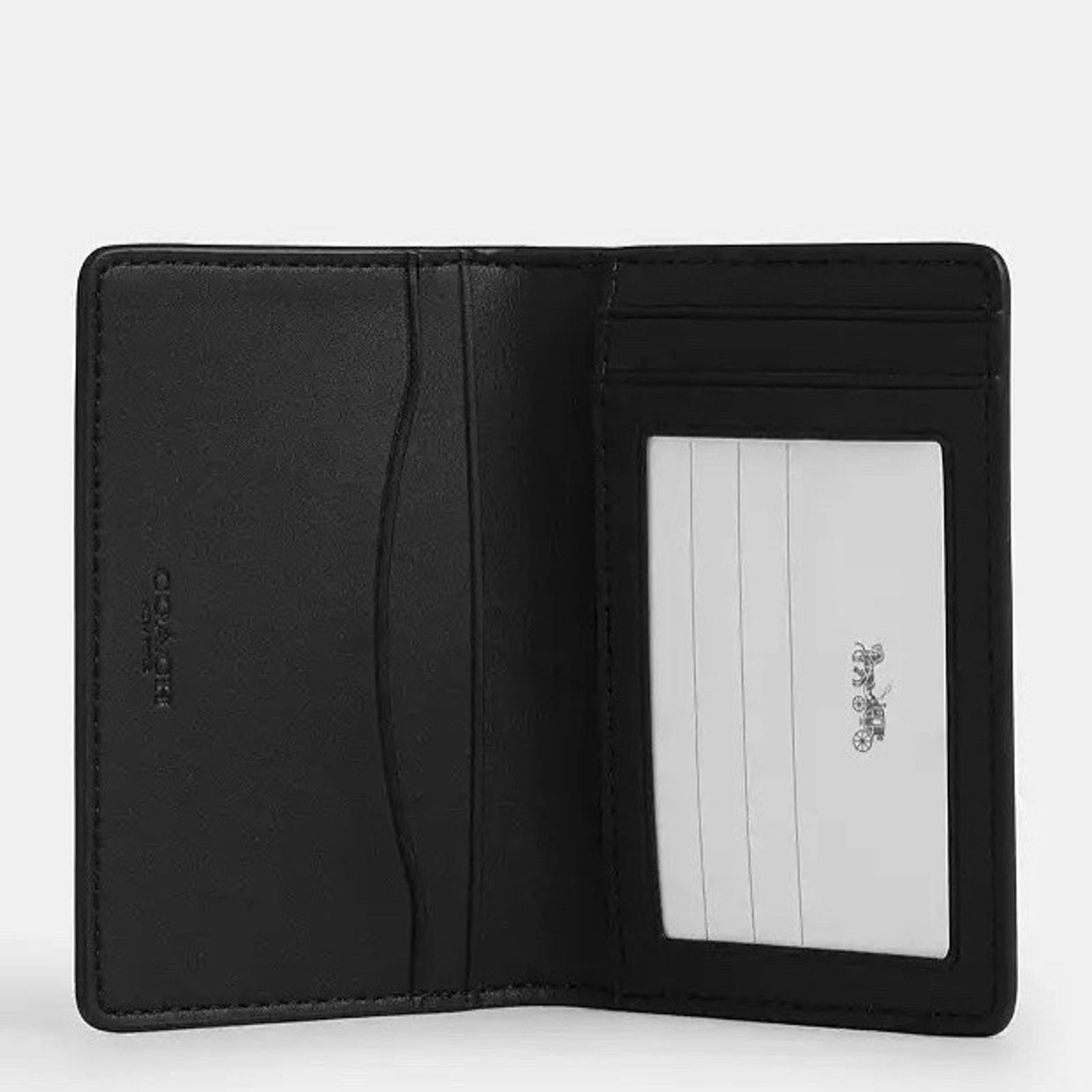 Coach NWT Coach Id Wallet In Signature Canvas CW367, Chalk & Black Size ONE SIZE - 5 Thumbnail