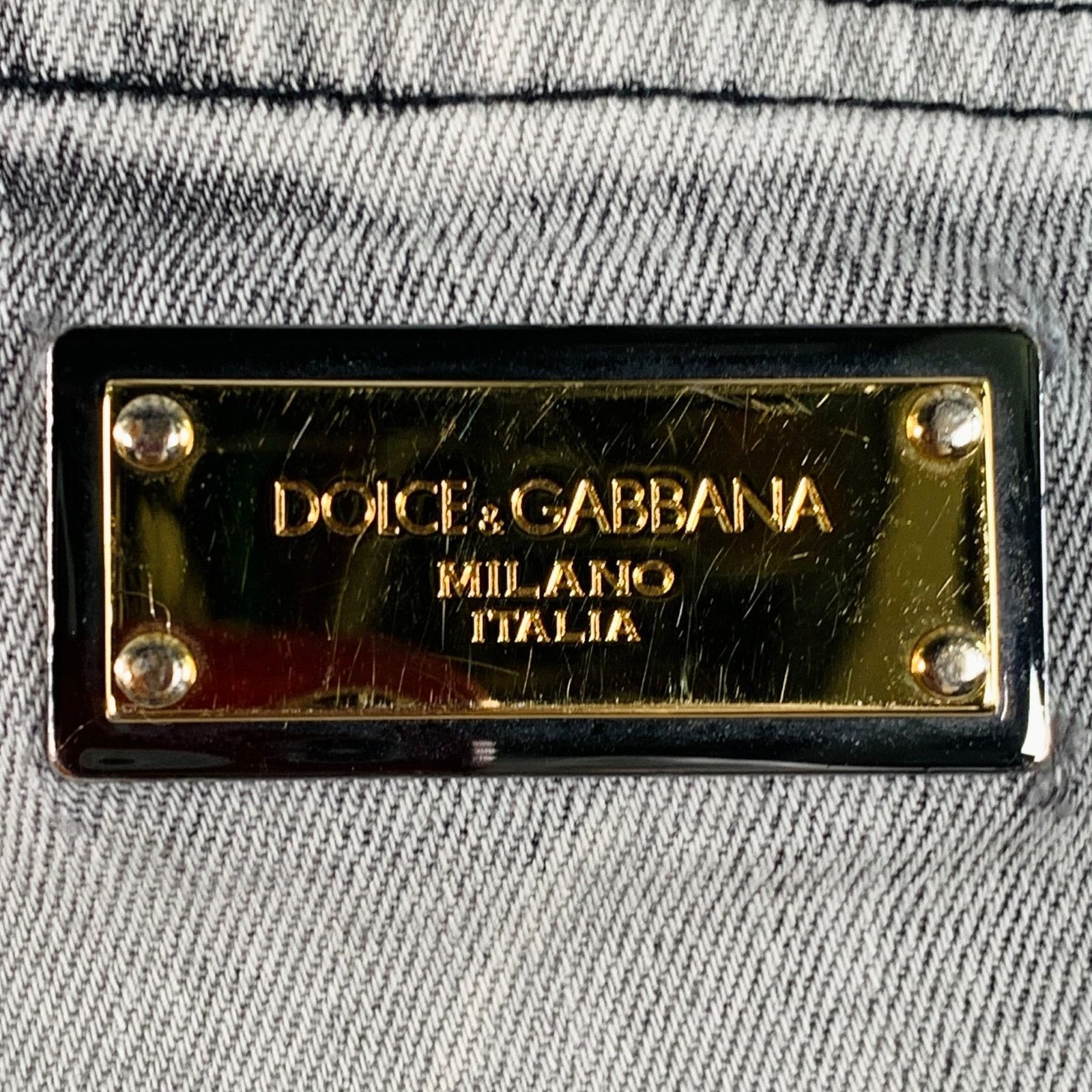 Dolce & Gabbana Size 30 Grey Cotton Blend Twill Skinny Zip Fly Jeans Size US 30 / EU 46 - 4 Thumbnail