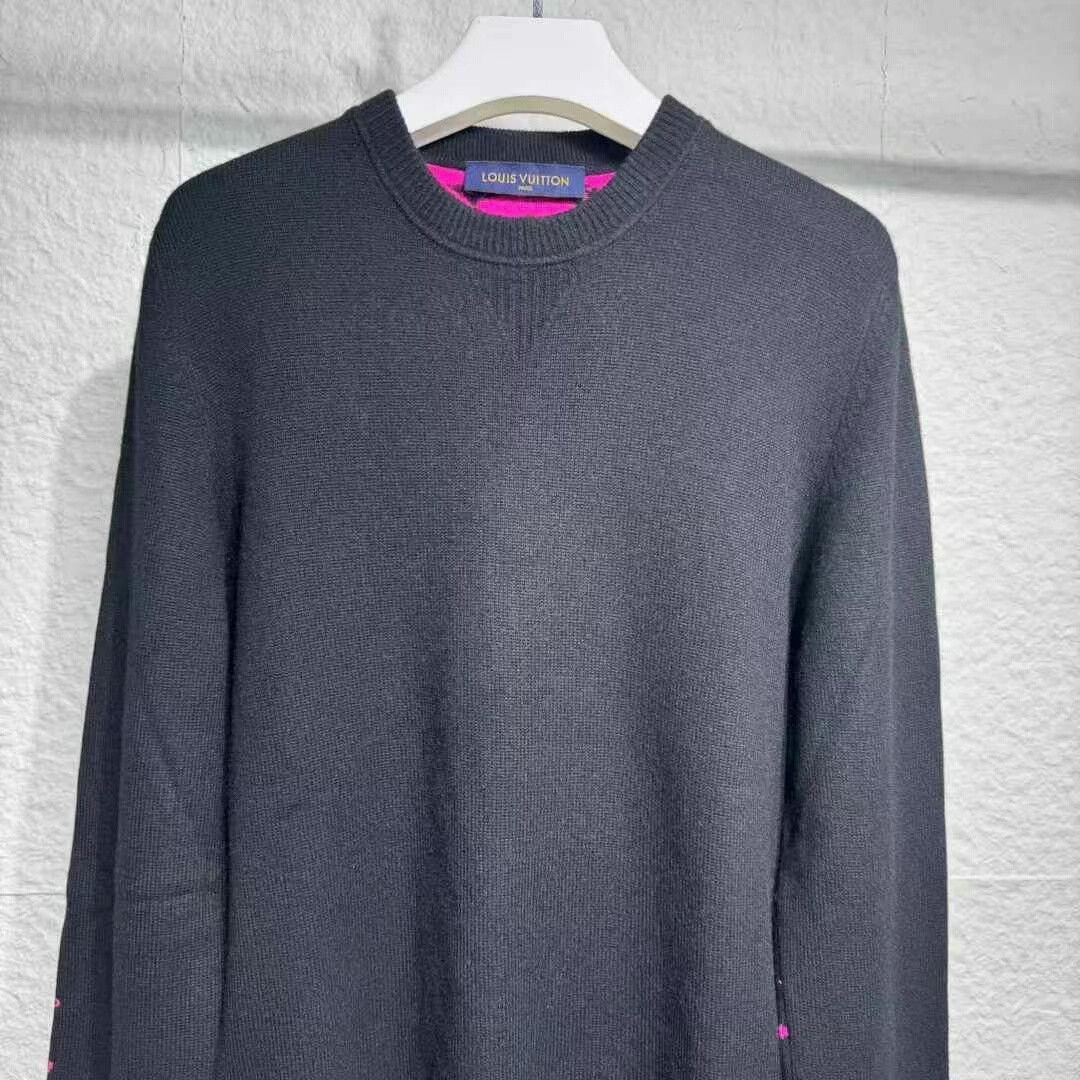 Louis Vuitton louis vuitton black purple wool sweater Size US XL / EU 56 / 4 - 2 Thumbnail