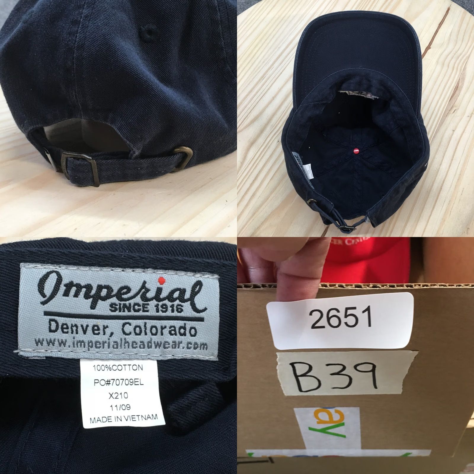 Imperial Imperial 2010 US Open Pebble Beach Baseball Cap Mens Blue One Size Adjustable Size ONE SIZE - 8 Thumbnail