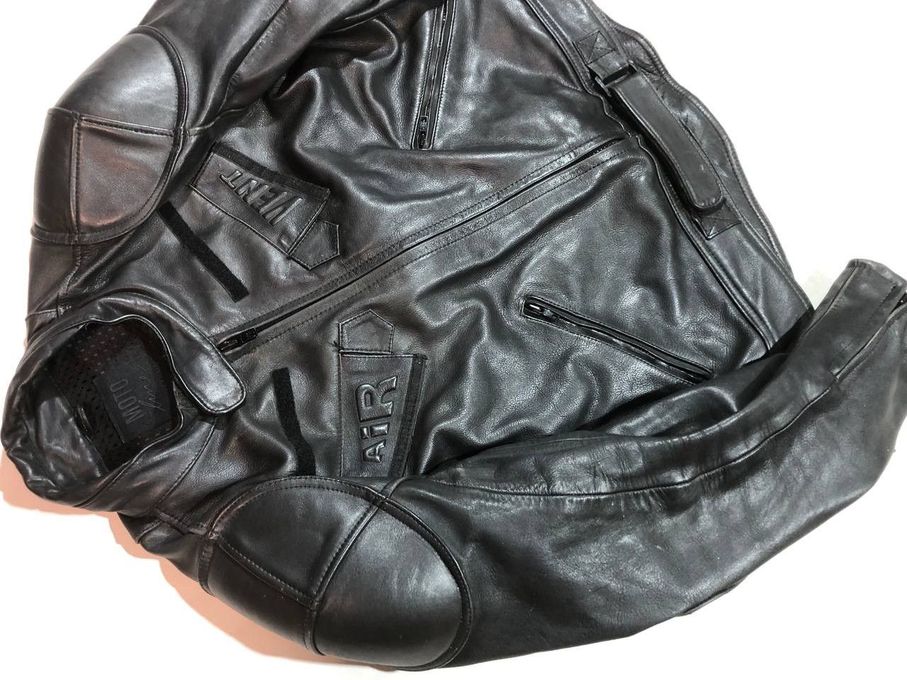 Other Moto Line Racing Biker Leather Jacket Black Style Size US XL / EU 56 / 4 - 7 Thumbnail
