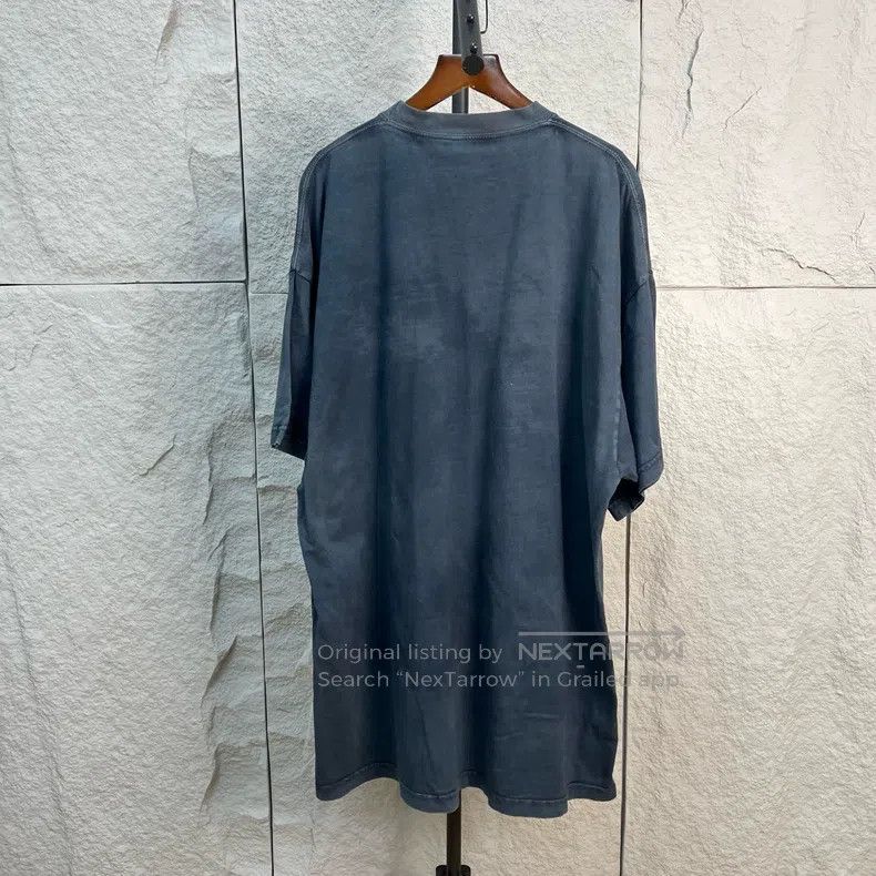 Balenciaga Balenciaga Dotted Frame Washed Grey Short Sleeve Size US M / EU 48-50 / 2 - 2 Thumbnail