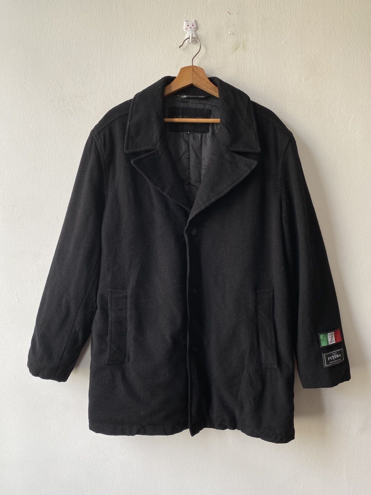 Comme des Garcons × Japanese Brand Vintage D’Homme A Homme Futura Fabric Italy Wool Coat Size US L / EU 52-54 / 3 - 3 Thumbnail
