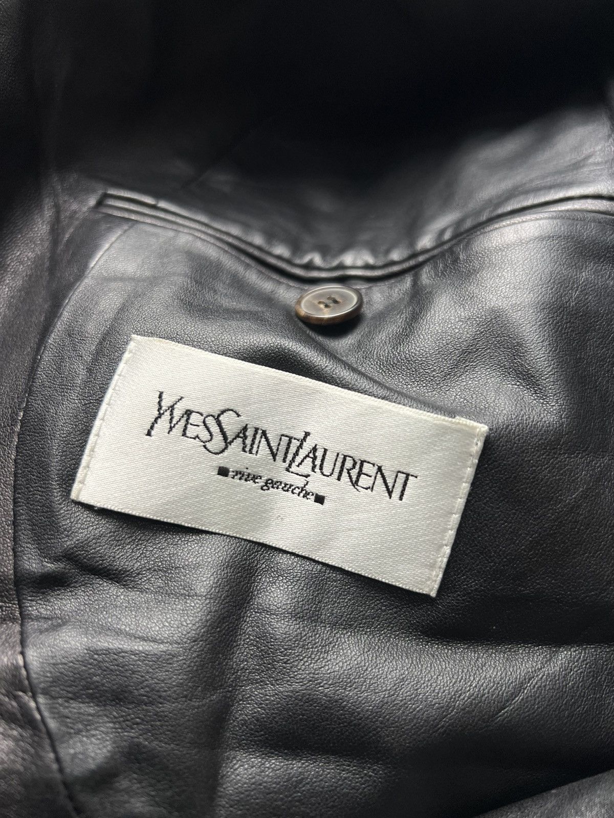 Saint Laurent Paris Fall 2002 Tom Ford For Yves Saint Laurent Leather Blazer Size US M / EU 48-50 / 2 - 5 Thumbnail