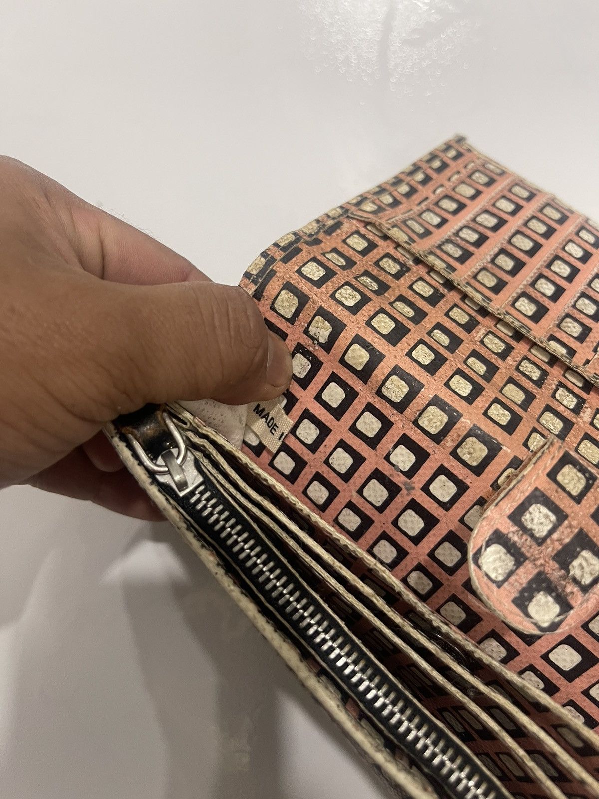 Marni × Vintage VINTAGE MARNİ ITALY PLAID BROWN LONG WALLET Size ONE SIZE - 8 Thumbnail