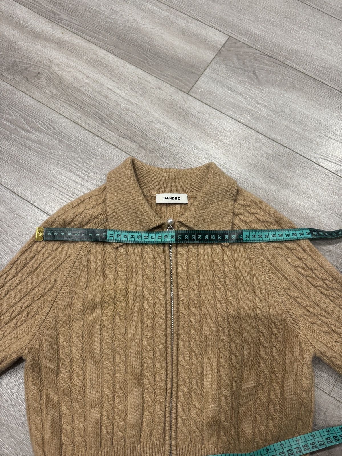 Sandro Sandro Cheryl Cabel Knit Cropped Wool and Cashmere Cardigan Size XXS / US 00 / IT 34 - 12 Thumbnail
