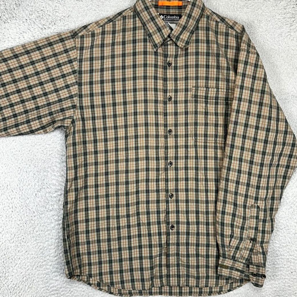Vintage Columbia XCO Button Up Shirt Mens Adult Medium Green Plaid Hiking Outdoor Long Sleeve Button-Up Shirt Size US M / EU 48-50 / 2 - 2 Thumbnail