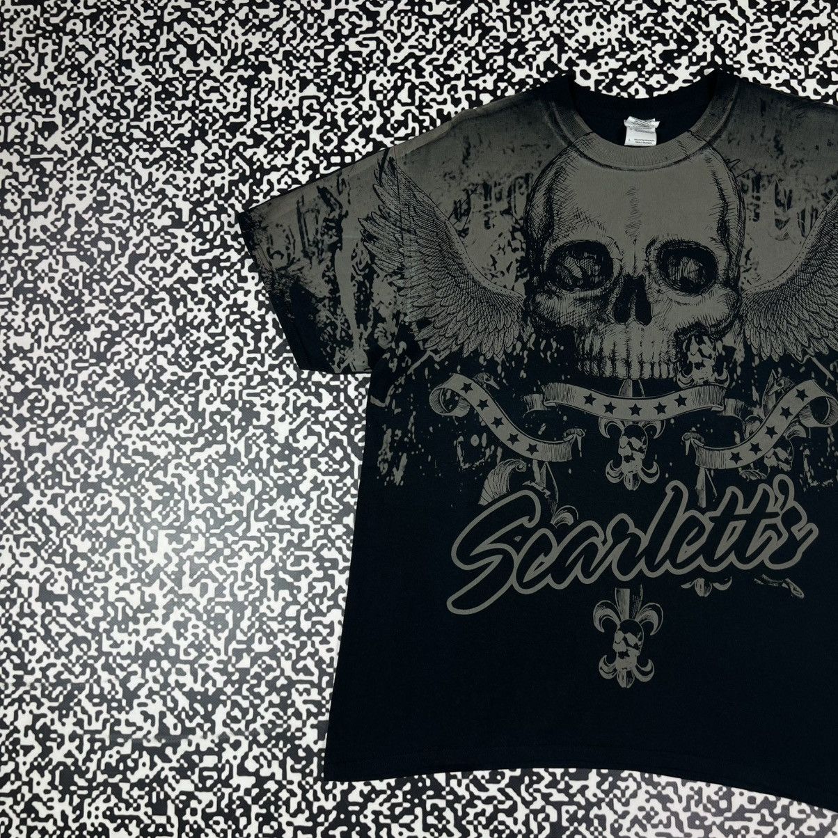 Affliction Vintage Y2K Affliction Skull Japanese Style Scarletts Tshirt Size US L / EU 52-54 / 3 - 2 Thumbnail