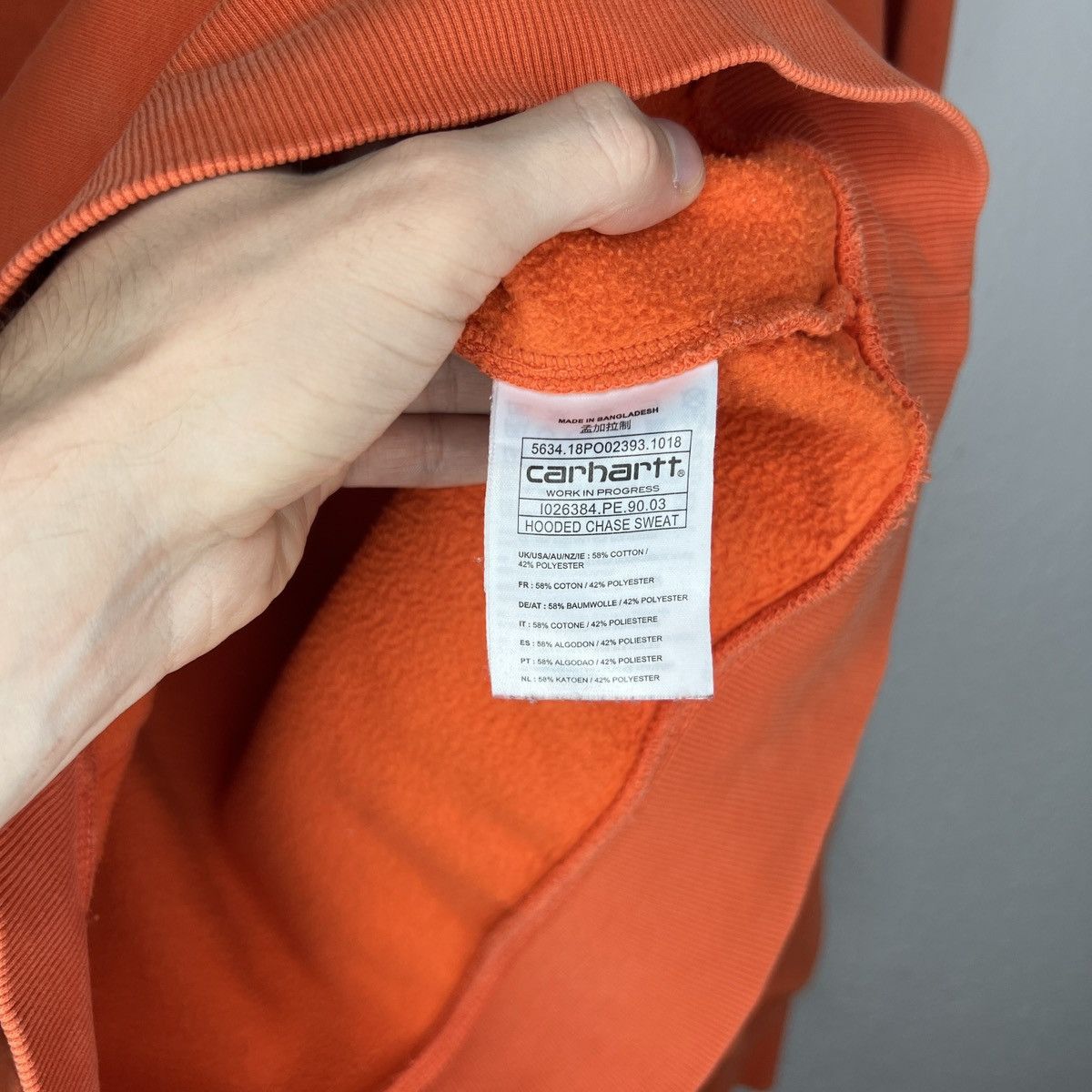 Carhartt Carhartt WiP Orange Hoodie Gold Logo Hooded Chase Sweat Size US M / EU 48-50 / 2 - 6 Thumbnail