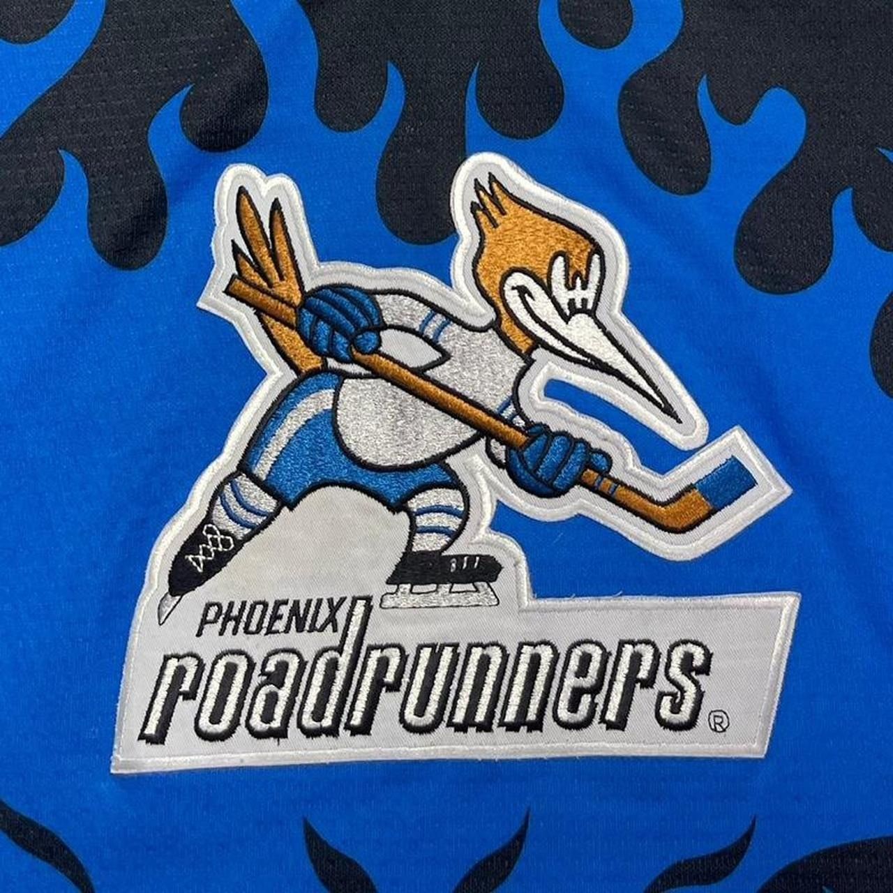 Ccm × NHL × Vintage Vintage Phoenix Roadrunners Blue Flame Hockey Jersey Size US M / EU 48-50 / 2 - 4 Thumbnail
