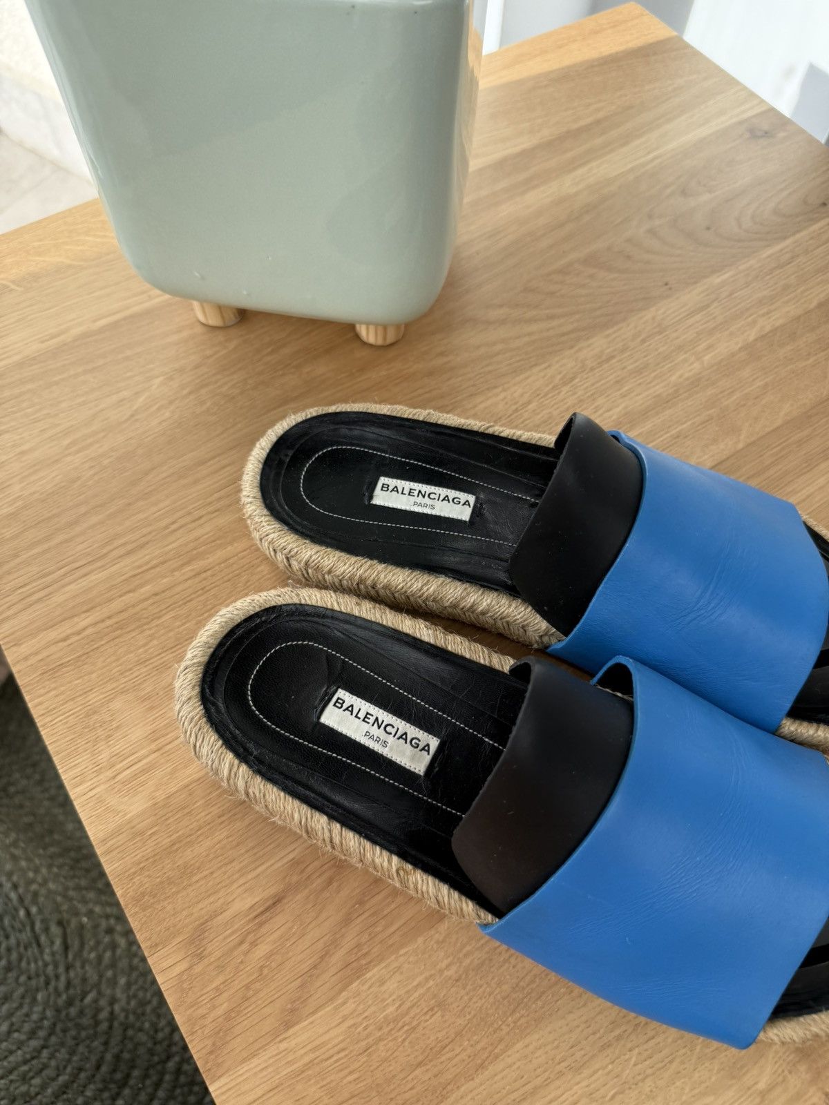 Balenciaga Balenciaga Leather Slide Sandal Size US 5.5 / EU 38 - 11 Thumbnail