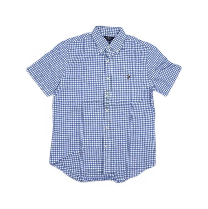 Polo Ralph Lauren Polo Ralph Lauren Blue Check Short-Sleeve Shirt Size US L / EU 52-54 / 3 - 1 Thumbnail