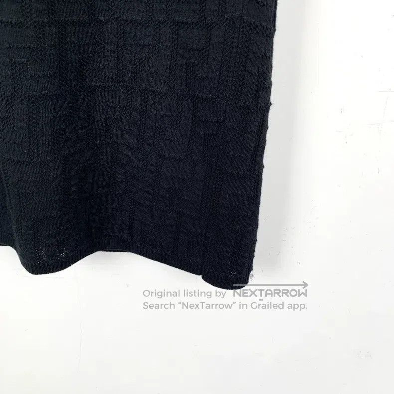 Fendi Fendi Black logo letter embossed all-over print knitted sk Size 42" / US 20 - 4 Thumbnail