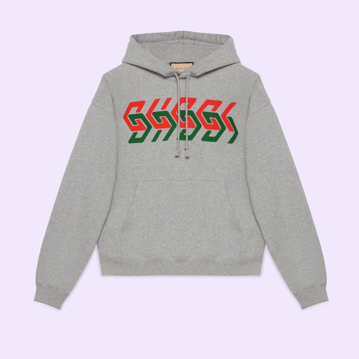 o1s1wg110225 Chain Print Hooded Sweatshirt in Grey
