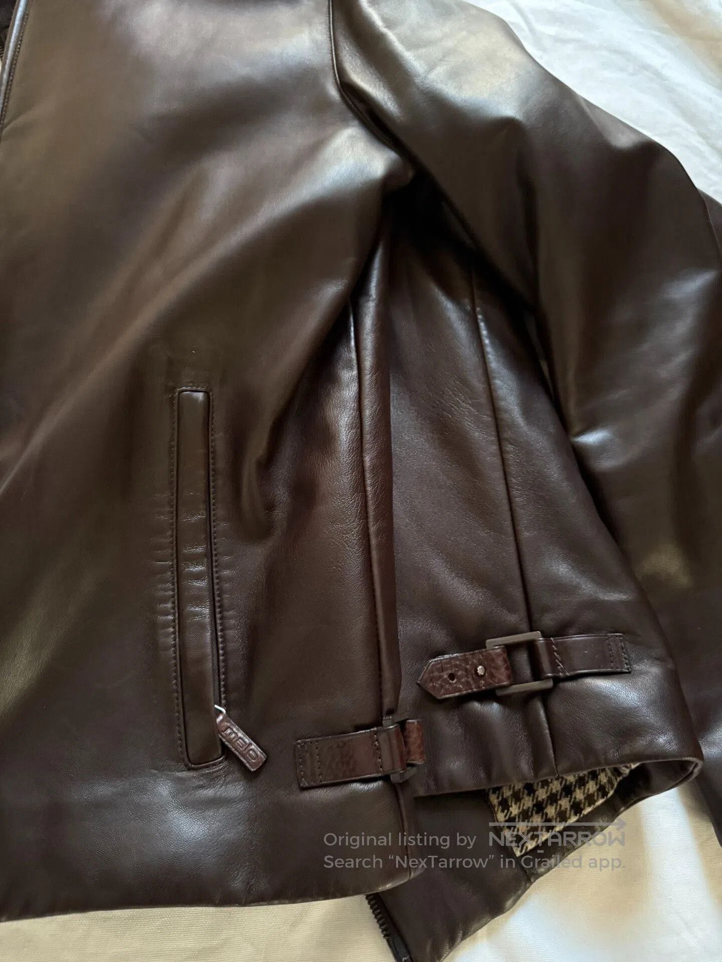 Malo Malo Men's Leather Jacket. Size US M / EU 48-50 / 2 - 6 Thumbnail