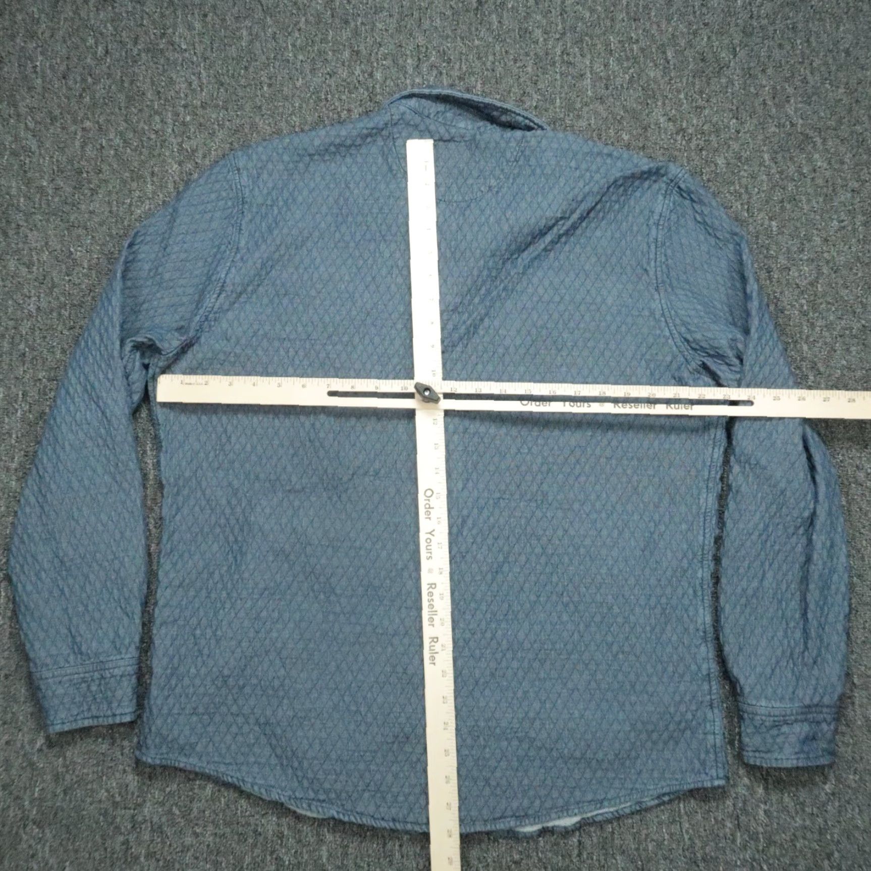 johnnie-O VINTAGE Johnnie O Shirt Mens L Indigo Blue Haskell Shacket Long Sleeve Button-Up Collared Pocketed Cotton Casual Workwear Size US L / EU 52-54 / 3 - 5 Thumbnail