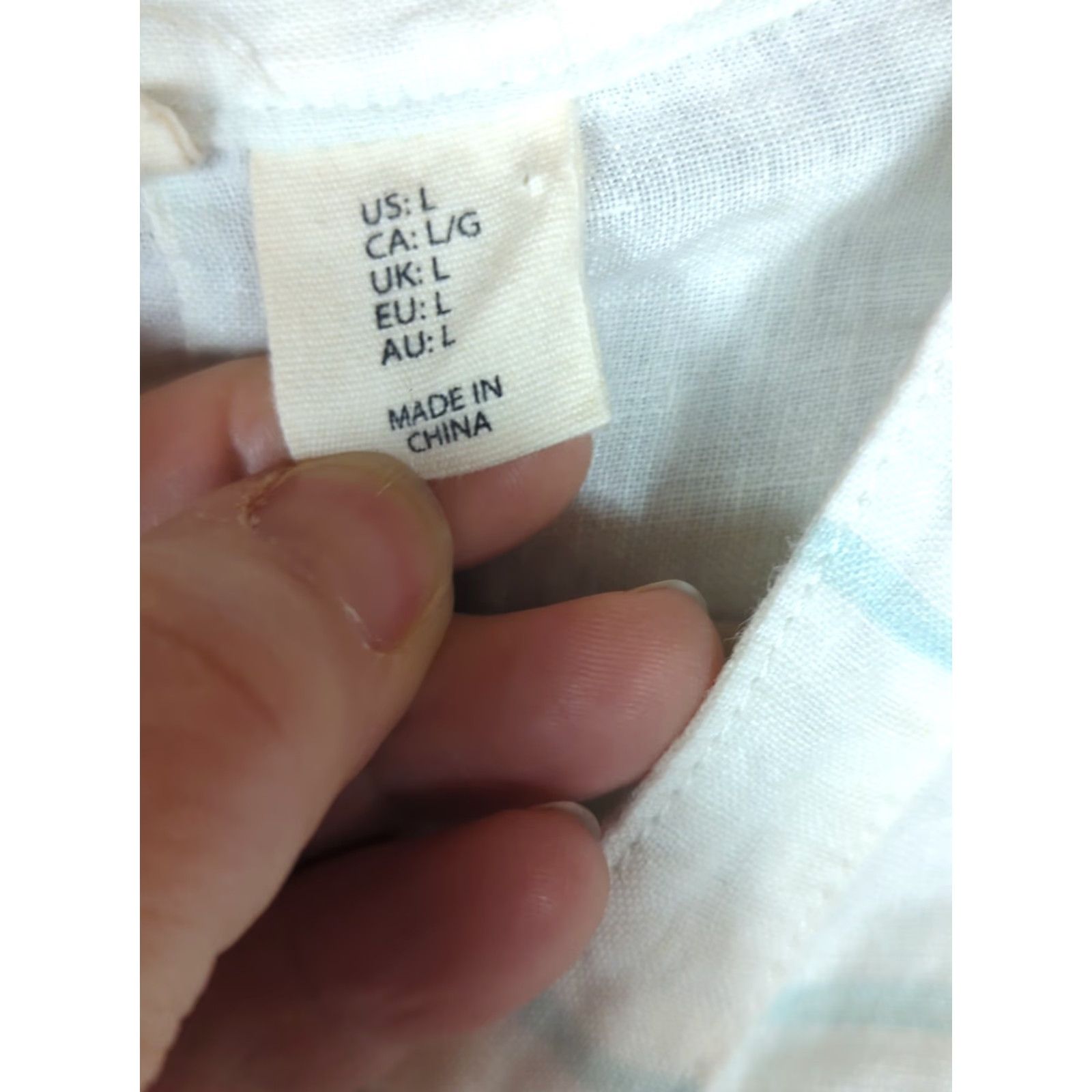 Christian Siriano Christian Siriano New York Women's Blouse White Striped Linen Short Sleeve Sz L Size L / US 10 / IT 46 - 5 Thumbnail