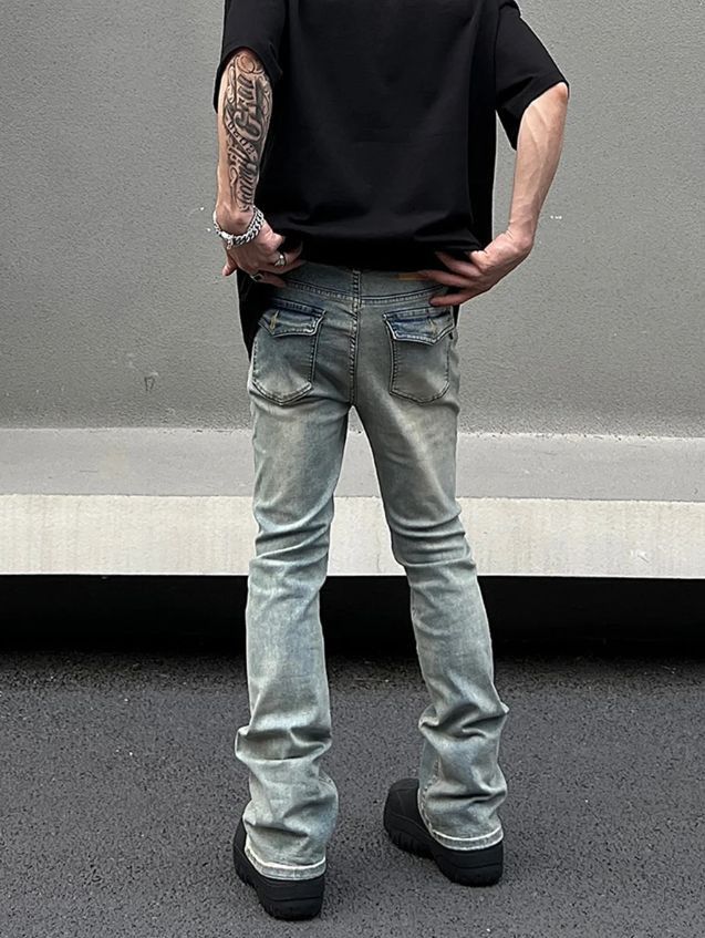 Japanese Brand × Jean Jeans Men Streetwear Solid Color Size US 29 - 5 Thumbnail