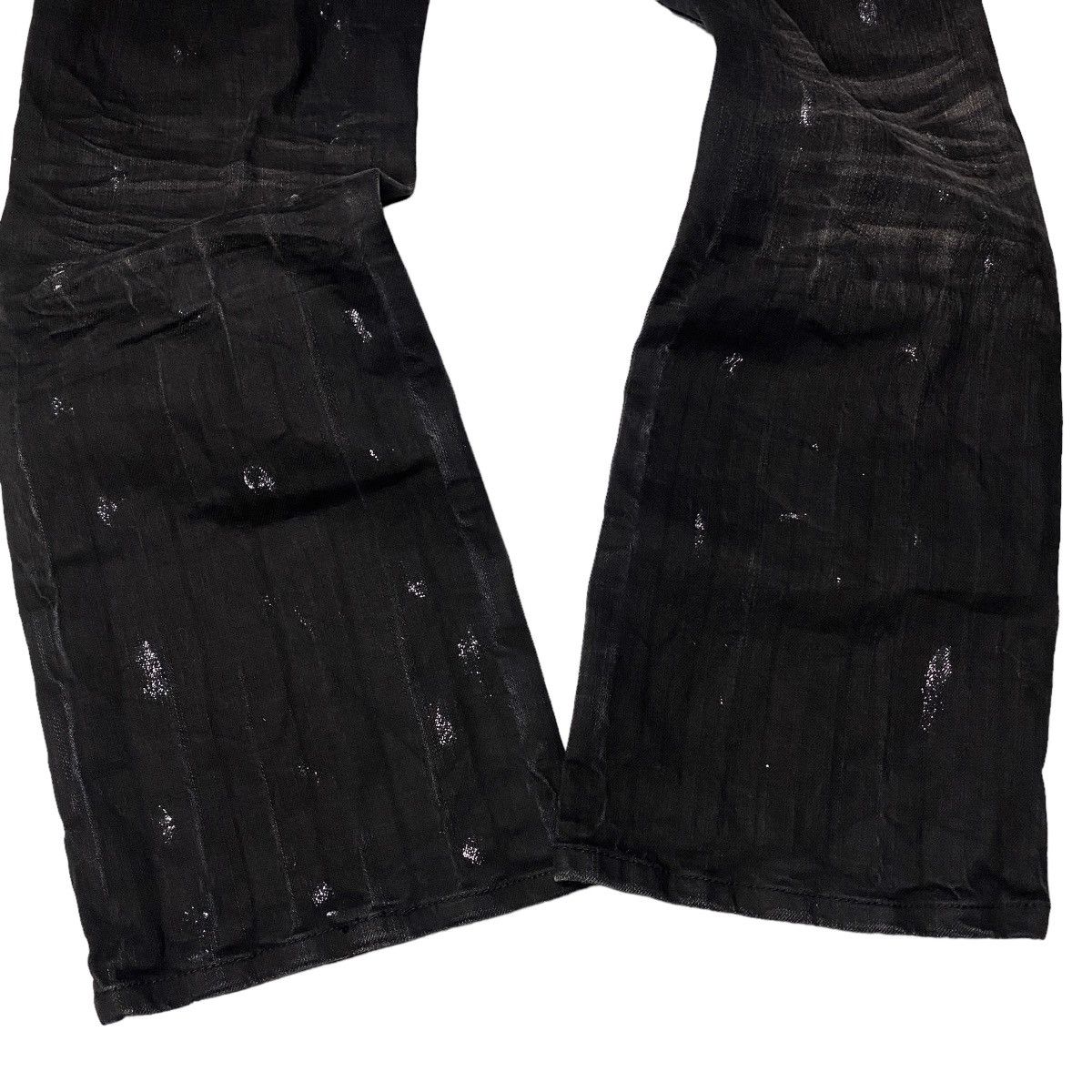If Six Was Nine Japanese Flared Seawash Studded Glitter Jeans Size US 29 - 9 Thumbnail