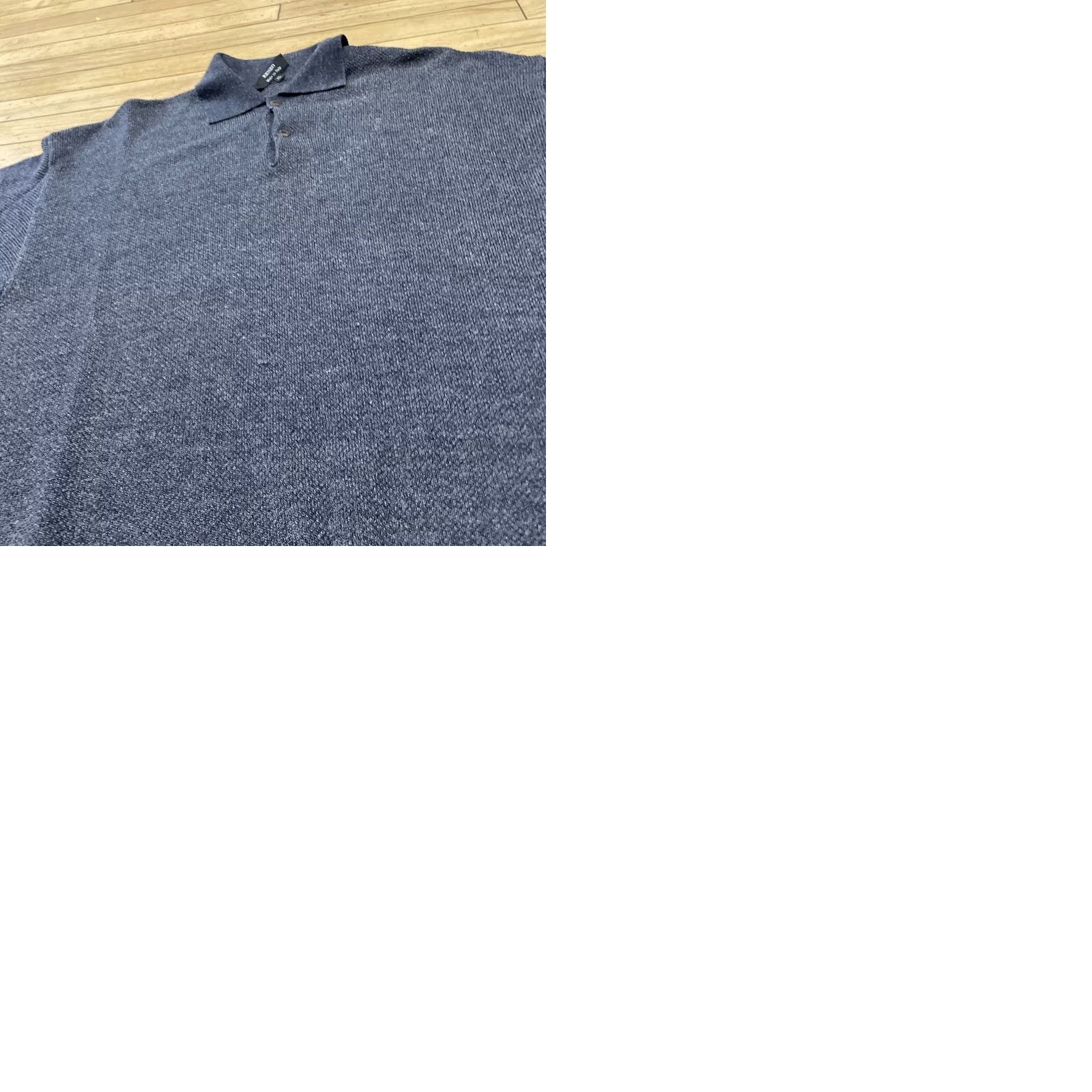 Vintage VINTAGE RENZO Wool Grandpa Knit Sweater Men XL Blue Pique Knit Thermal Preppy Hole Ireland Size US XL / EU 56 / 4 - 12 Thumbnail