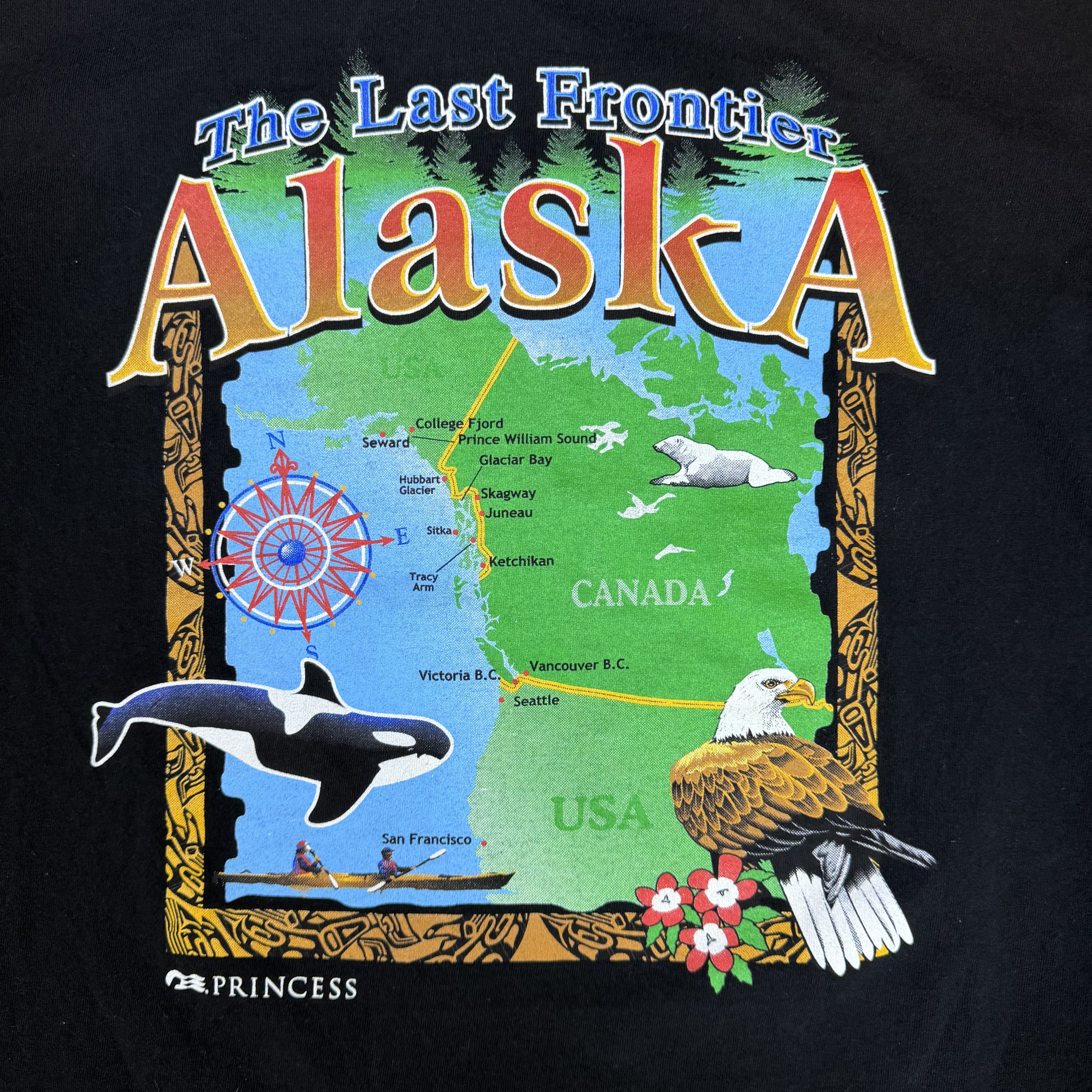 Vintage Single Stitch Vintage Alaska Frontier Black T-Shirt XL Size US XL / EU 56 / 4 - 4 Thumbnail