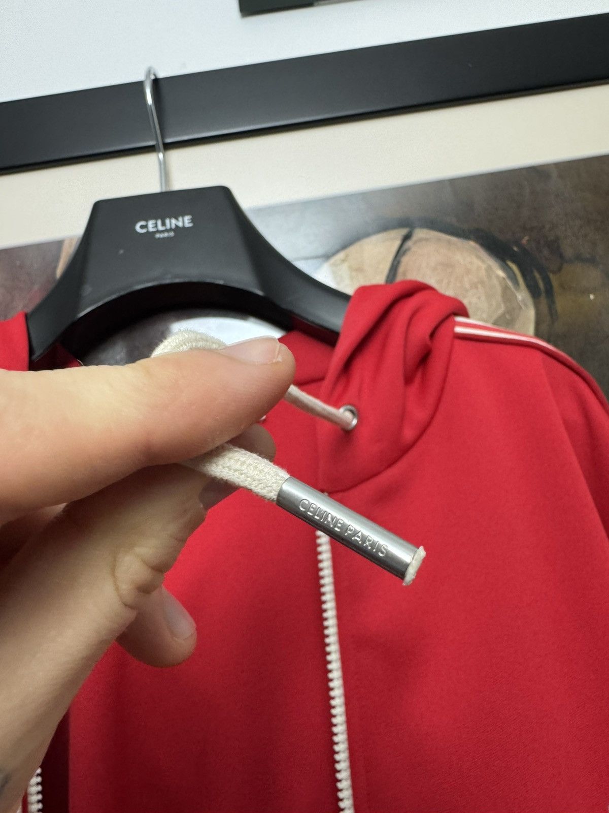 Celine Celine Logo Track Jacket Hoodie Top Zip Up Designer Sample Size US M / EU 48-50 / 2 - 5 Thumbnail