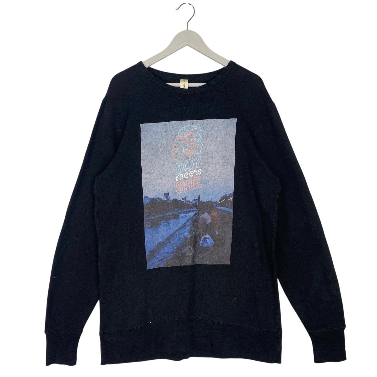Other Vintage Boys Meets Printed Black Pullover Jumper Size XL Size US XL / EU 56 / 4 - 1 Thumbnail