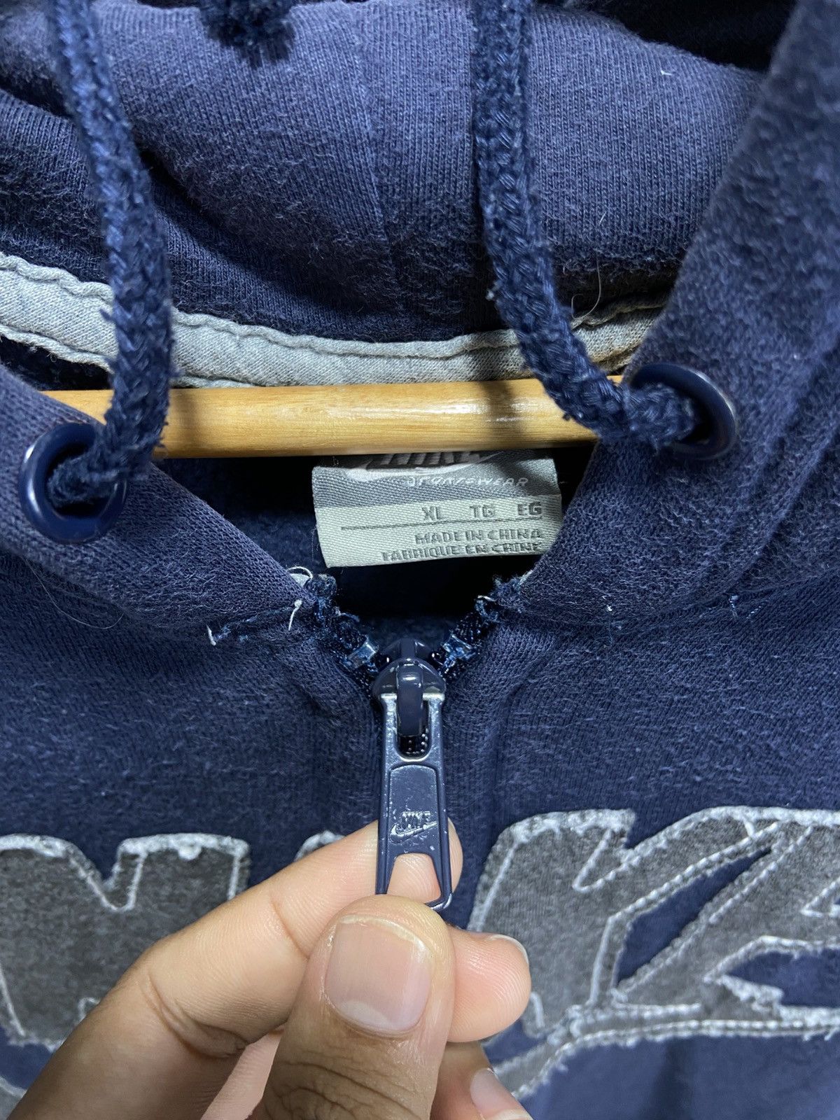 Nike Nike Big logo zipper hoodie Size US XL / EU 56 / 4 - 5 Thumbnail