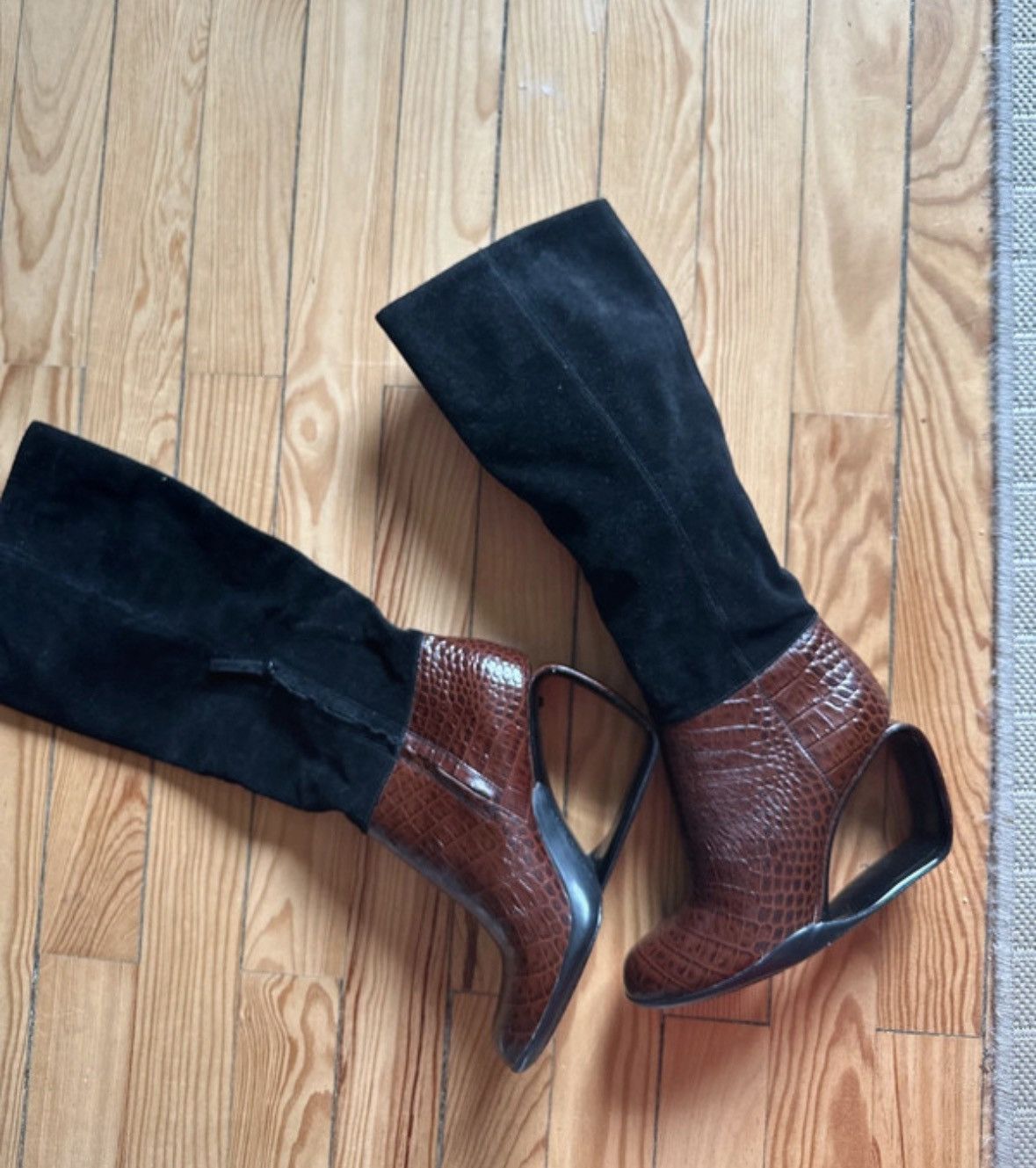 Other United black suede leather boots 38 Size US 7 / IT 37 - 1 Thumbnail