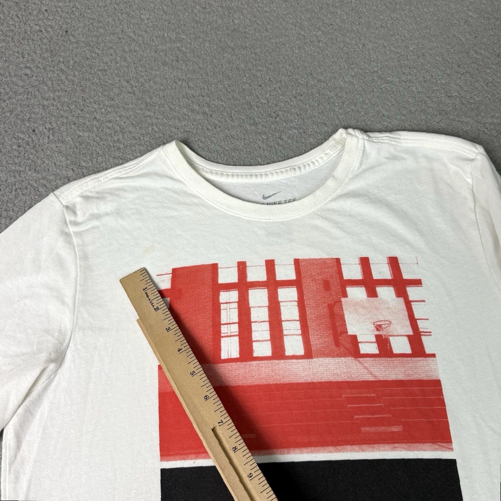 Nike Nike Dri-Fit T Shirt Adult Large White Basketball Court Hoop Ball Just Do It Tee Size US L / EU 52-54 / 3 - 7 Thumbnail