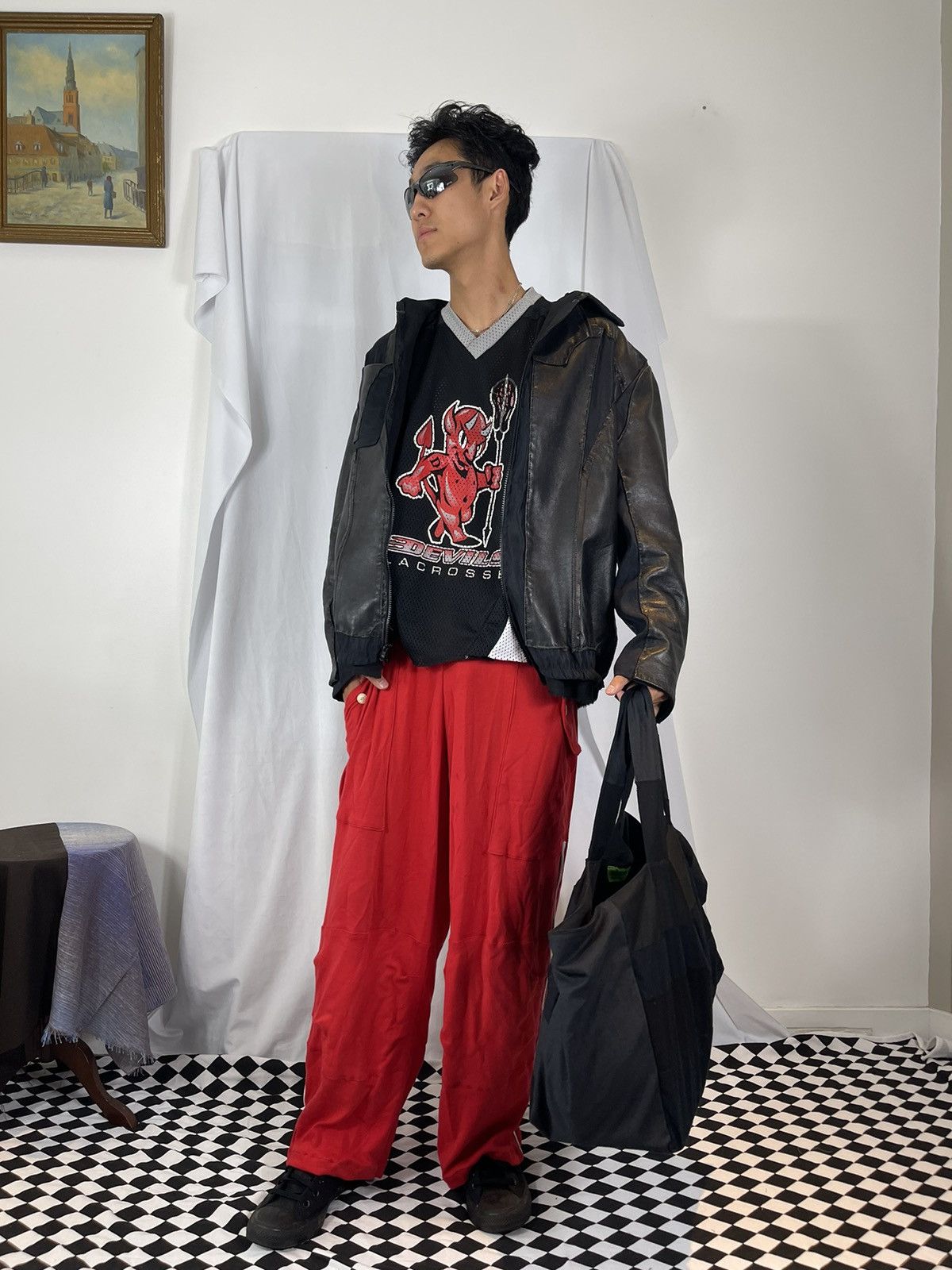 Chorley × Handmade Chorley AW Deconstructed Leather Biker Jacket Layered Size US L / EU 52-54 / 3 - 8 Thumbnail
