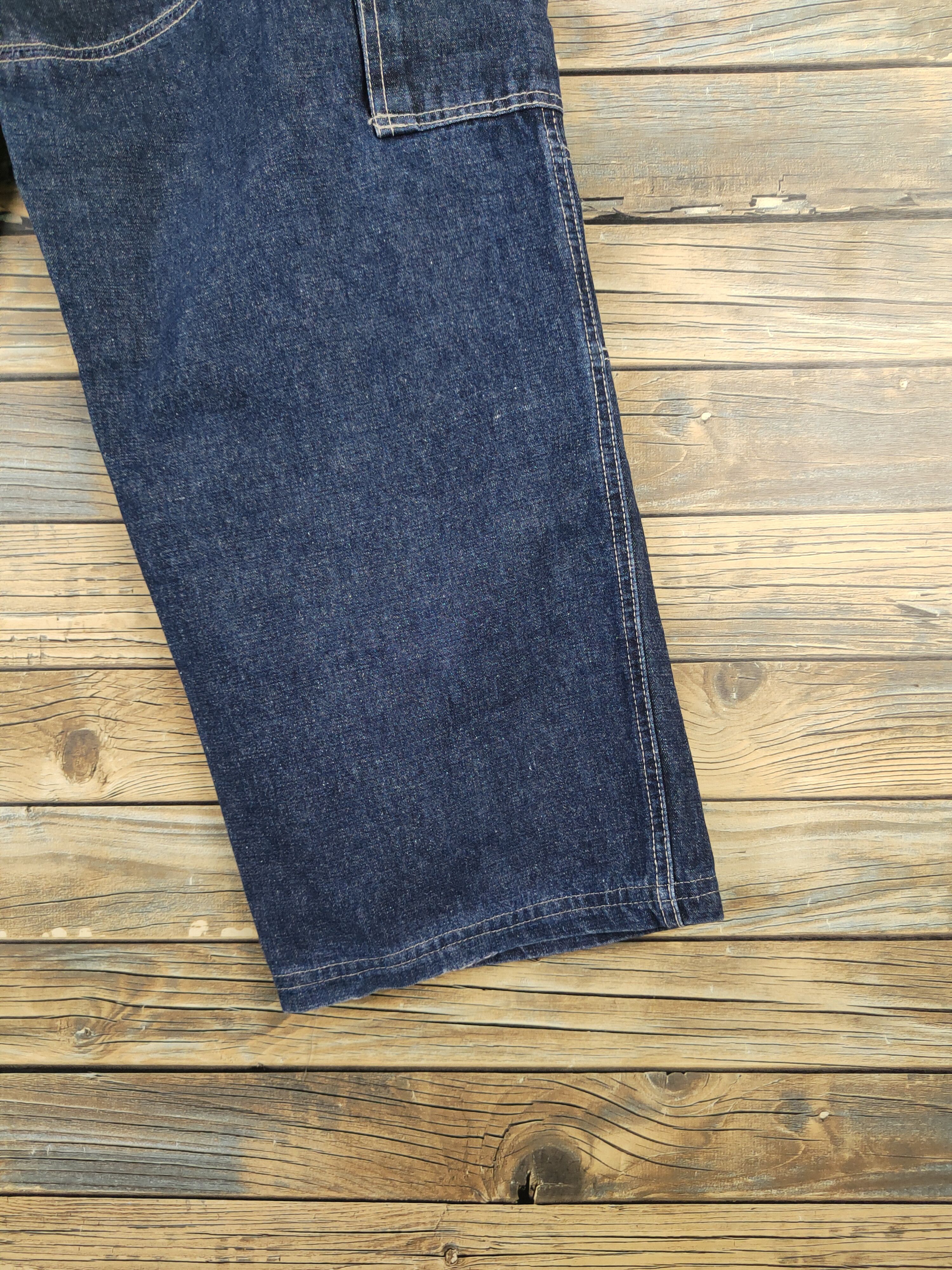 Japanese Brand DL Piko Dark Blue Distressed Ripped Jeans #2405 Size US 28 / EU 44 - 14 Thumbnail