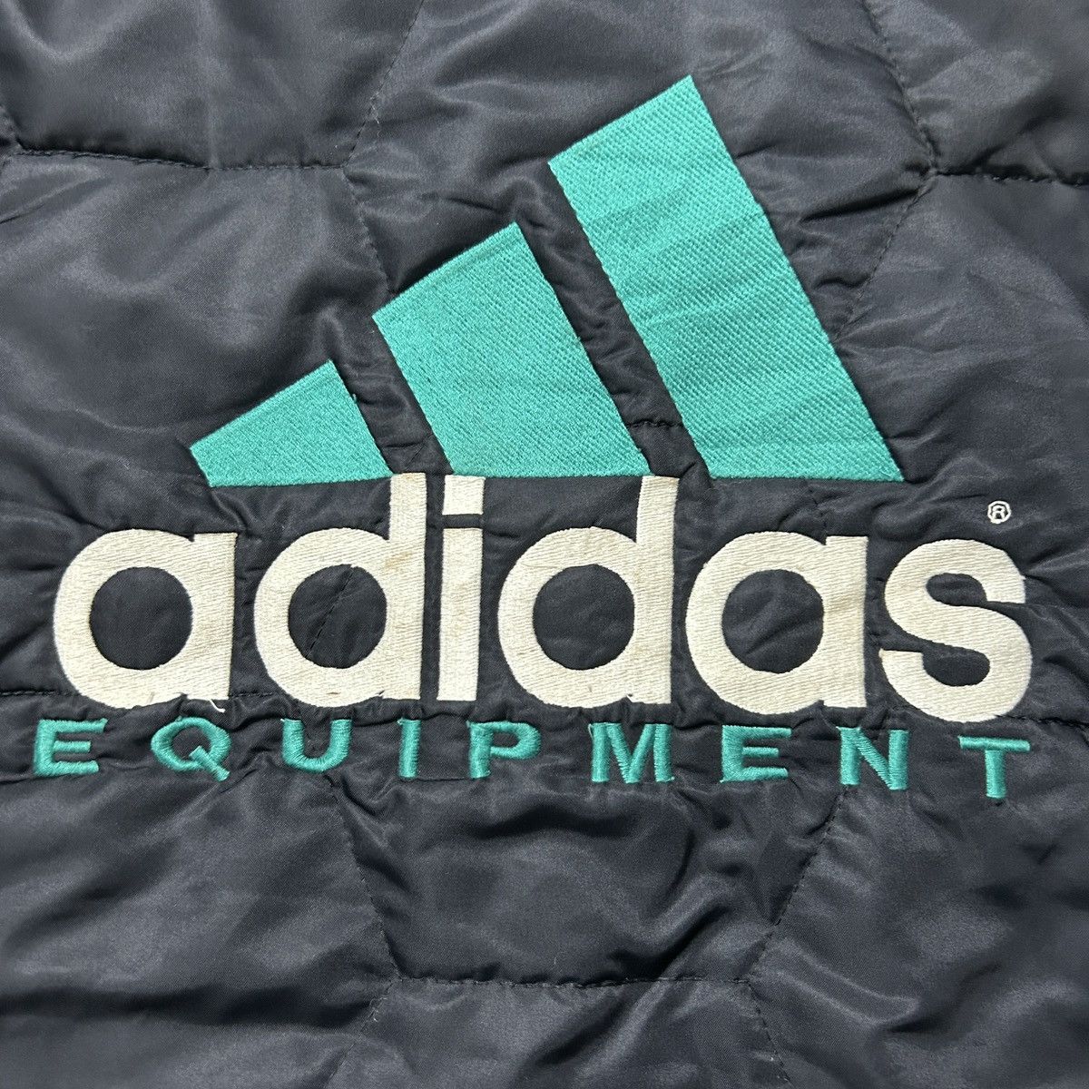Adidas × Equipment × Vintage Vintage90s Adidas Equipment Big Logo Black Jacket Coat Size US L / EU 52-54 / 3 - 8 Thumbnail